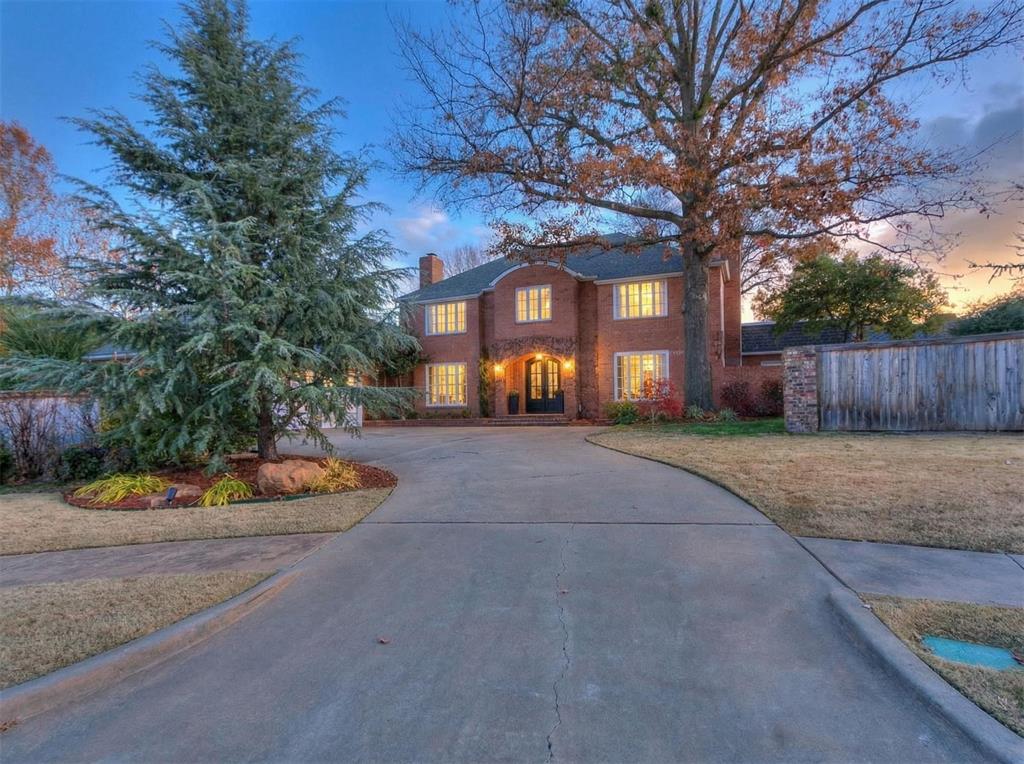 This Brookhaven beauty is truly one of a kind—charming, cozy, and full of character. Custom-built by the original owner and designed by Shellabarger, the home showcases exceptional craftsmanship throughout. From the stunning wood floors and detailed crown molding to the elegant spiral staircase, every detail is thoughtfully executed.Situated on a quiet, well-established cul-de-sac, the home offers the timeless feel of an OU-campus classic in an unbeatable location. Pride of ownership shines throughout, and the list of updates and upgrades is extensive. Inside, you’ll find two spacious living areas, each with its own inviting fireplace. The large dining room features walls of windows that flood the space with natural light and opens to a private patio—perfect for spring and fall entertaining. The main level also includes a generously sized bedroom and a beautifully remodeled bathroom. The oversized remodeled primary suite offers two closets and a stunningly renovated bathroom. The gorgeous kitchen (remodeled) has double ovens and includes a large pantry and a custom built-in for additional storage. All existing windows have been repaired/replaced  as needed and painted. The entire home has been repainted in the last couple of years. Outside is a true retreat. The heated, concrete saltwater pool (installed in 2017) anchors the backyard, complemented by a fantastic cabana added in 2021. Landscaping and drainage were tastefully updated in 2017, and there is still plenty of yard space for pets and play. Every component of this home has been exceptionally well cared for. It’s the kind of property that feels special the moment you walk in—an opportunity you don’t want to miss. This one won’t last long!