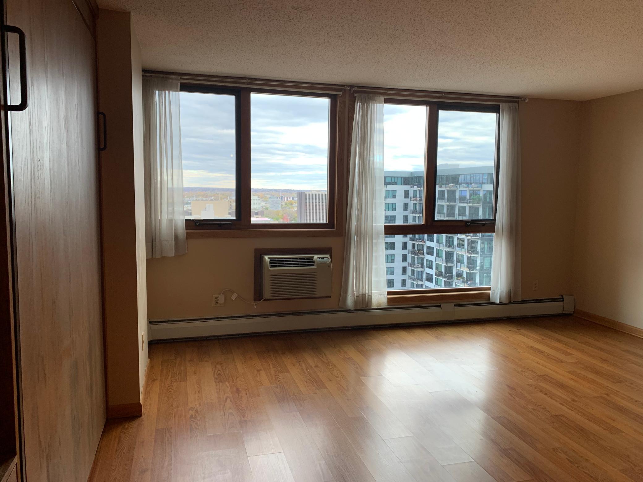 Enjoy the convenience of downtown living in this charming studio condo, located just two blocks from the Light Rail—perfect for staying close to work during the week. The unit features a Murphy pull-out bed, pantry storage, and a spacious walk-in closet at the entry. Take in the amazing views of downtown while enjoying great amenities. Contract parking is available for an additional $150/month. Rent includes basic cable and internet, water/sewer/trash, heat, and A/C—only electricity is the tenant's responsibility. Don't miss out on this cozy and well-located downtown gem!