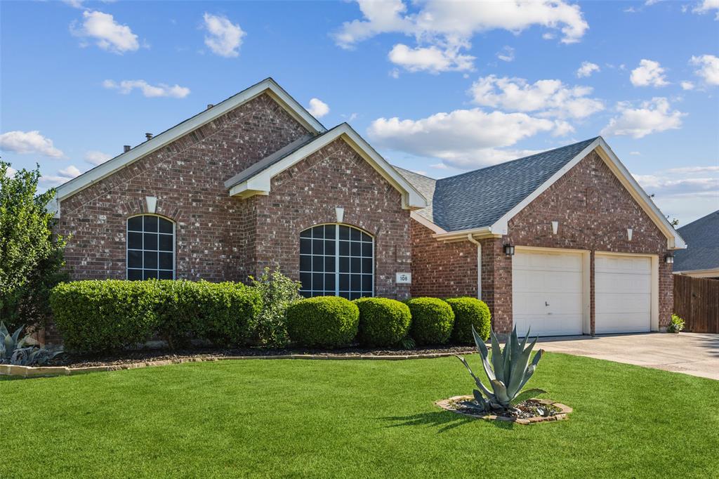 Mortgage savings may be available for buyers of this listing. Connect with the listing agent for details. Welcome to this immaculate 4-bedroom, 3-bathroom home full of charm, style, functionality, and exceptional curb appeal. You are welcomed by a spacious, light-filled living area where rich wood flooring, crown molding, and a cozy brick hearth fireplace create an inviting atmosphere. Designed with both everyday comfort and entertaining in mind, the layout includes two dining areas: a formal dining room that flows seamlessly into the bright, open kitchen and breakfast nook—ideal for hosting holiday gatherings or casual get-togethers. The kitchen comes equipped with stainless steel appliances, a gas cooktop, an island, and a walk-in pantry. The split-layout primary suite on the main floor offers added privacy and boasts a luxurious, recently renovated ensuite bath with a large walk-in shower, freestanding soaking tub, and walk-in closet—your personal retreat after a long day. Tucked away on the 2nd level is a versatile bonus-game room with a projector and screen upstairs—perfect for a media room. The 3rd full bathroom is also upstairs, making this area a great mother-in-law space if desired! You will love this huge backyard built for entertaining, complete with a covered patio and plenty of green space—ideal for summer barbecues, kids' play, or relaxing evenings under the stars. Additional highlights include an oversized garage with utility sink, extra parking beside the driveway, and a dedicated spot in the backyard for boat storage. No HOA! Updates: New carpet in guest rooms, all fixtures updated, both HVAC units replaced in 2024, & a hardwired generator hookup with panel transfer switch for backup power. Located in the highly acclaimed Northwest ISD with convenient access to major highways, DFW Airport, shopping, dining, and entertainment options. Don’t miss this rare opportunity to own a well-maintained home that truly has it all!