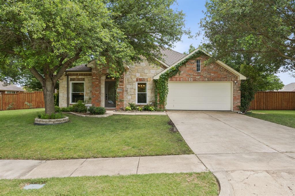 Fantastic Wylie Opportunity! Beautifully maintained and thoughtfully updated, this 3-bedroom, 2-bath home offers an exceptional blend of comfort, functionality, and outdoor beauty. Situated on an oversized corner lot, the property features a private backyard retreat with 19 mature trees and lush raised garden beds, creating a peaceful setting the owner describes as a bird sanctuary—perfect for relaxing, recharging, or entertaining surrounded by nature. Inside, you'll find two spacious living areas and two dining areas, providing flexibility for both everyday living and special occasions. The oversized formal dining room flows seamlessly into a secondary living space that could also serve as an ideal home office, playroom, or media room. The well-appointed kitchen is designed for both style and convenience, featuring granite countertops, a center island, 42-inch cabinetry, stainless steel appliances, and a gas cooktop. The main living area is highlighted by a cozy brick fireplace with gas logs and expansive windows that fill the space with natural light while showcasing views of the stunning backyard. The private primary suite offers a peaceful escape with large windows overlooking the lush landscape, a spacious walk-in closet, and an oversized en-suite bath. The secondary bedrooms are thoughtfully separated from the primary suite and share a full hall bath. Additional features include a roomy laundry area with built-in storage cabinets, newer energy-efficient windows and doors, and numerous other updates throughout including recent HVAC replacement. Conveniently located near shopping, dining, and everyday amenities, residents also enjoy access to a community pool, scenic walking trails, and a neighborhood lake just a short stroll away. Offering the perfect balance of comfort, privacy, and style, this exceptional home is one you won't want to miss!