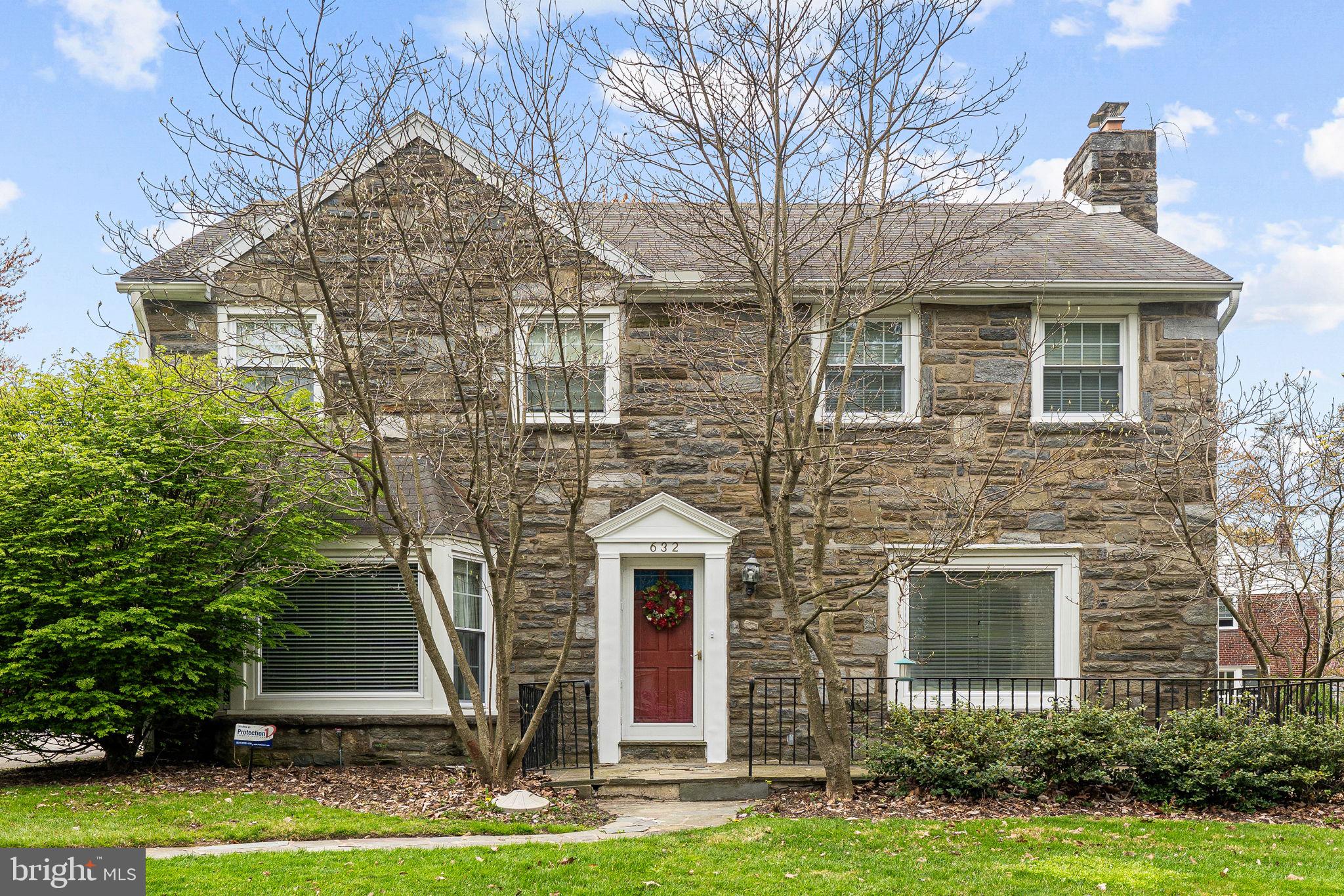 Welcome to this impeccable stone colonial located on a tree-lined street in one of the Main Line’s most desirable neighborhoods. As you enter the front hall, your eye is drawn to the hardwood floors that carry throughout. On your left side, a large, sun-lit dining room features crown molding and chair rail. The adjacent updated kitchen showcases high end finishes, fixtures, and appliances. Granite countertops, stainless steel appliances, and mosaic tile backsplash add warmth and complement white Wood Mode cabinetry. Recessed and pendant lighting over a large island. At the end of kitchen, there is a large bay window which supplies abundant sunlight. On your right side, there is a spacious living room featuring a wood burn fireplace and recessed lighting. Adjacent is an extended family room with built-in shelves and cabinets.  On the second floor, the spacious primary bedroom has 4 windows and 2 closets.  The hall bath was remodeled in 2012 including a tub shower and marble vanity.  4 Large Guest rooms finish this level. Fully finished Basement has a large recreation room, a full bath and laundry room. The owner has two sump pumps installed with battery back-up. Laundry room hosts washer, dryer, and utility sink. This home is ideally located within walking distance to transportation, medical offices, stores, restaurants, & beautiful south Ardmore park. Disclaimer: Some photos have been virtually staged.