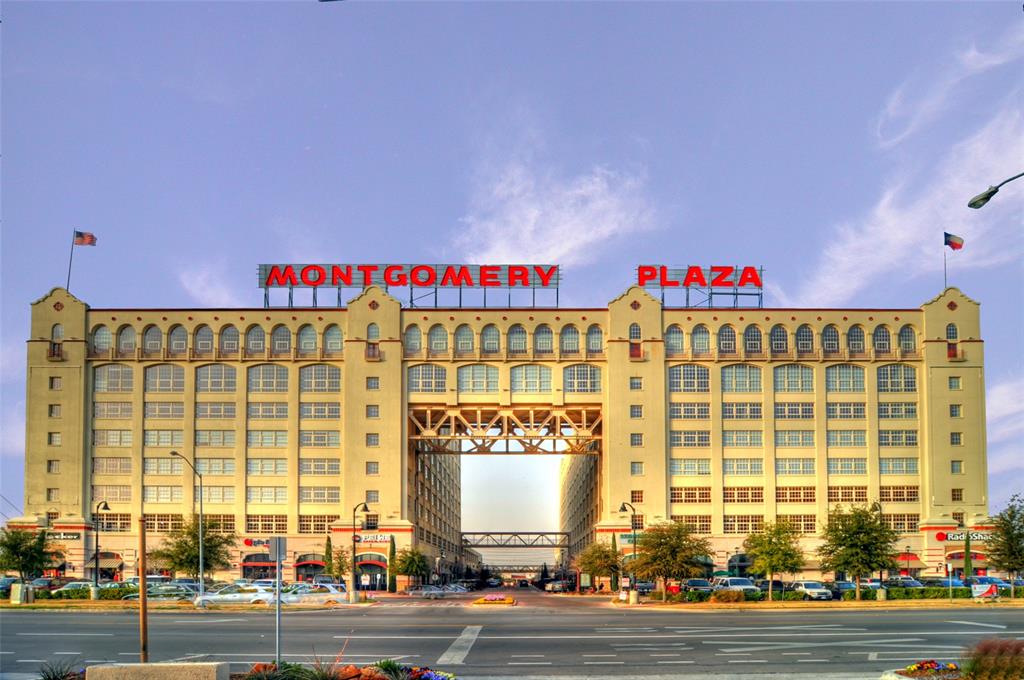 Beautiful listed condo located on the 7th floor at Montgomery Plaza featuring 16 foot ceilings! This 1,263 SF condo features new carpet in the bedrooms, large windows in the living area, open kitchen with beautiful back splash, lighting enhancements and granite counter tops, sliding barn door features in the guest bedroom, spa-like bathroom features, master walk-in closet and roller shades in the living area. This condo is perfect for entertaining! 2 side-by-side parking spaces - #2229 and 2230