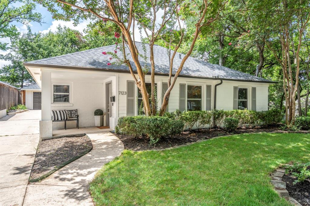 Welcome to this beautifully renovated 3-bedroom, 2-bath home, perfectly situated on a quiet block in the heart of the charming Hollywood Heights neighborhood and zoned to the highly sought-after Lakewood Elementary.
With incredible curb appeal and filled with natural light throughout, this home offers an open, flowing layout that’s perfect for both everyday living and entertaining. The inviting living room is anchored by a stone accent wall with custom lighting and arched built-in shelving, creating a warm and stylish focal point. Throughout the home, enjoy new flooring, fresh interior and exterior paint, and updated lighting fixtures including new can lighting.
The thoughtfully designed kitchen features custom soft-close cabinetry with designer hardware, a statement waterfall island with extra storage, quartz countertops, a walk-in pantry, and a built-in coffee bar. High-end appliances complete this beautifully functional space.
The oversized primary suite boasts vaulted ceilings and a spacious walk-in closet, while the spa-inspired ensuite bath features custom cabinetry with soft-close drawers, quartz counters, designer mirrors and glass, and an oversized custom shower with a soaking tub and dual shower heads.
Two additional bedrooms offer great closet space and share a beautifully updated secondary bathroom with a tub-shower combo.
Outside offers even more with a new roof, all-new windows, an 8-foot privacy fence, lush landscaping with fire pit, new sod, a covered pergola area perfect for outdoor dining or lounging, and a large two-car garage.
Ideally located just steps from Lindsley Park, the Santa Fe Trail, and White Rock Lake, and just moments from Lakewood Country Club and all the beloved shops and dining at Lakewood Shopping Center, this home offers the very best of East Dallas living—all wrapped up in the historic charm of Hollywood Heights. This is one that you do not want to miss!