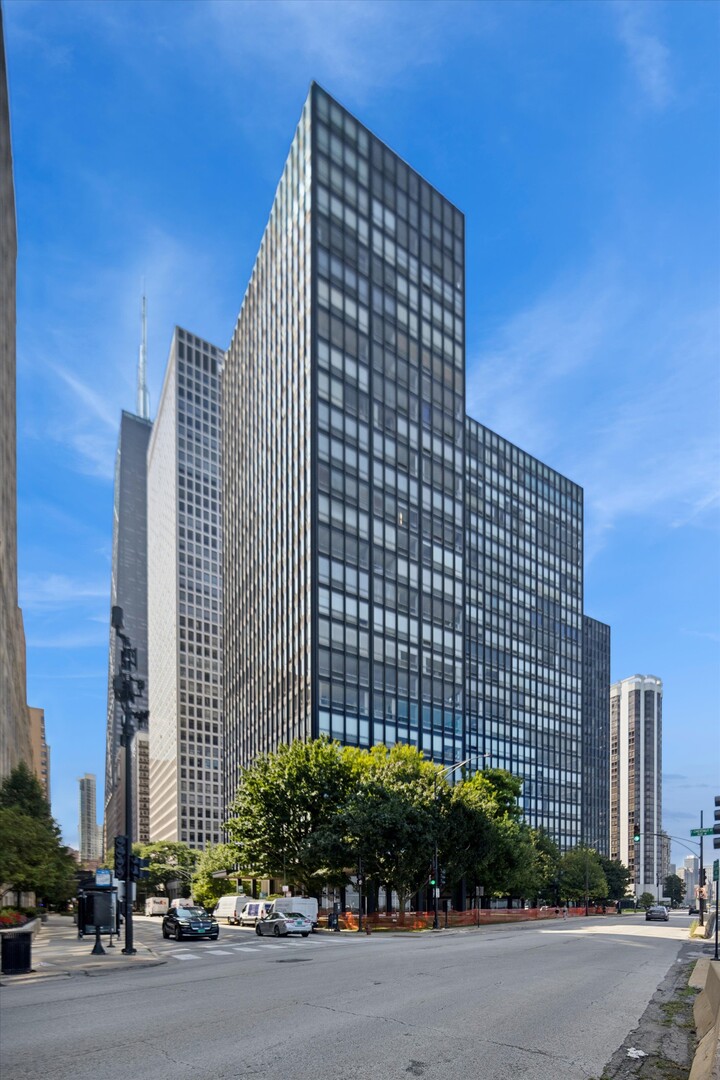Stunning Lake Michigan Views from Iconic Mies van der Rohe Building!  Bright and spacious 3BD/2BA open-concept unit in a landmark Lake Shore Drive co-op. Floor-to-ceiling windows showcase spectacular lake sunrises, Navy Pier fireworks, and the Air & Water Show.  Elegant marble floors, Living area features recessed lighting,     Primary suite includes walk-in closet,   Generous closet space throughout, including dual closets in the third bedroom. Central air and all window treatments included.    Full-amenity building offers 24-hr door staff, on-site management, 24-hr engineering/maintenance, two fitness rooms, hospitality/meeting room, bike storage, large storage locker, and beautifully landscaped plaza. Premier personal parking space included.    Unbeatable location near Northwestern Medical Campus, Museum of Contemporary Art, Mag Mile shopping, fine dining, and lakefront beaches.
