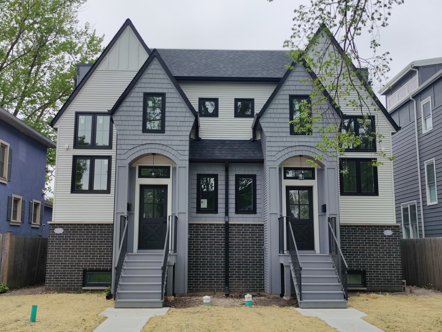 First time open May 9 & May 10  12-2.30.  New construction row house with great curb appeal. 4 bedrooms /4.1 baths above grade plus  daylight nicely finished lower level with bar and sauna/spa.  2 story foyer, main level guest en-suite, 10' ceilings on 1st, covered outdoor terrace. 24' deep 2 car garage and open concrete pad for 2 more cars.