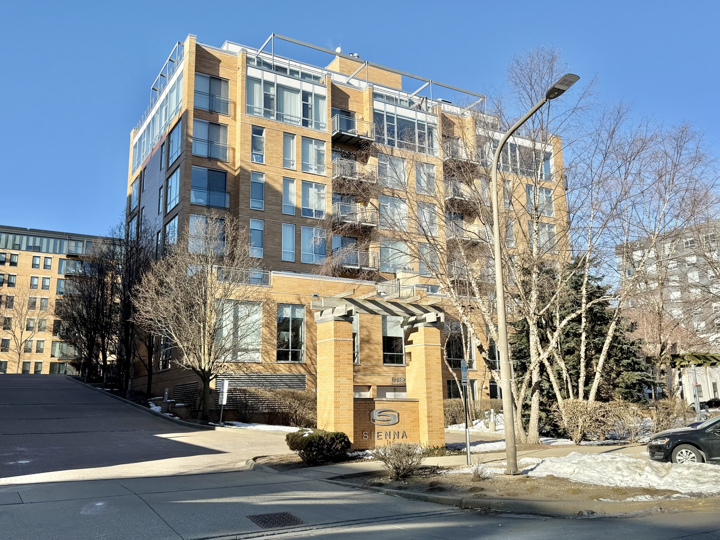 The best that downtown Evanston has to offer is right at your doorstep.  Walk a block to the Metra Station, 2 blocks to the Purple Line, Whole Foods, restaurants, medical centers. This convenient & fabulous 1 BR 1 full and 1/2 bath CORNER condo unit is bathed in natural light. It has an open floor plan, 9 foot ceilings, hardwood flooring & a balcony facing quaint Evanston. The kitchen has Brazilian cabinets, granite counters w all NEWER SS appliances overlooking a grand historic landmark from the glass windows. The living, dining room combo makes for great entertaining & living the care free lifestyle of condo dwelling. The large Primary BR has an ensuite bath & walk in closet, and the convenient hallway powder room adds to its functionality, including a stacked washer/dryer inside the unit. Parking is accessible through the elevators to the basement, & residents enjoy a gym, a storage locker & a numbered parking space inside the well maintained heated garage. HOA Includes heat, water, gas, parking, ins, scavenger, lawn care & snow removal. Owner must live there a full year before it can be rented out. NOTE: SHOWINGS: 24 Hour notice all WEEKENDS, Mondays & Wednesdays ok to show after 10am, all other days after 6:30 pm- owners will let you in, they have 2 small dogs-thank you plus specific closing date for this unit in February, 2026