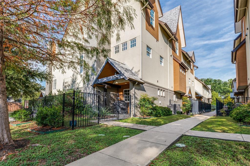 Discover modern living in the heart of East Dallas at Gaston Park Condos. This beautifully designed, three-level, condo offers 2 bedrooms, 2.5 bathrooms, and an ideal blend of both contemporary finishes and everyday functionality. The open concept living and dining space, flows seamlessly into a thoughtfully appointed kitchen featuring quartz countertops, stainless steel appliances, a gas stove, wine refrigerator, and abundant amounts of storage cabinetry. White oak hardwood floors add warmth and sophistication throughout the main living spaces. Enjoy the rare convenience of a private fenced yard, attached two-car garage, and access to an exclusive community green space nestled alongside the charming, tree-lined, historic Swiss Avenue. A warm neighborhood community, perfect for walks with family and friends. Located just minutes from Lower Greenville, Lakewood, Downtown Dallas, The Arboretum, do entertaining, dining, and shopping are easily accessible.