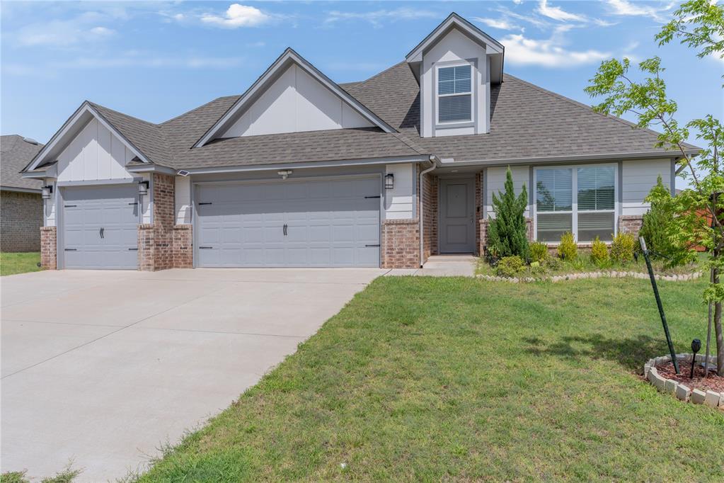 Welcome home to this beautiful 4-bedroom, 3-bathroom, two-story home in Norman, Oklahoma! Designed with both comfort and functionality in mind, this spacious home features an open-concept layout where the kitchen seamlessly flows into the living room, making it perfect for entertaining or everyday living. The kitchen is equipped with stainless steel appliances, a large center island, and plenty of cabinet and counter space for cooking and gathering. The private primary suite offers a relaxing retreat with an en-suite bathroom featuring a separate soaking tub, walk-in shower, and ample space to unwind. Upstairs, you'll find a versatile second living area, an additional bedroom, and a full bathroom—ideal for guests, a home office, or a media room. Conveniently located less than 10 minutes from the University of Oklahoma campus, this home provides easy access to shopping, dining, parks, and all that Norman has to offer. Whether you're looking for room to grow or a home with flexible living space in a great location, this one checks all the boxes!