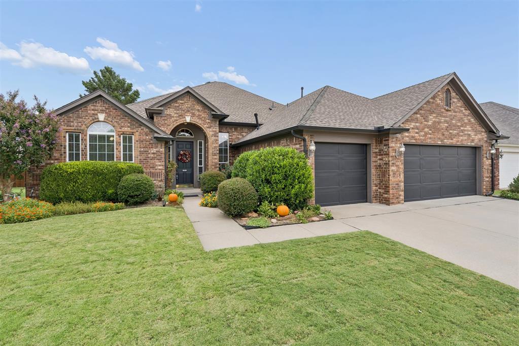 Welcome to Carrington Lakes Addition! This spacious 4-bedroom, 2-bath home offers a warm, inviting layout with plenty of room to spread out and a floor plan that can adapt to the way you live. The main living area features beautiful wood floors, a striking brick fireplace with custom wood surround, and abundant natural light that gives the home an inviting feel.The kitchen offers generous cabinetry and a functional layout with easy connection to the home's dining and living spaces. The primary suite provides a comfortable retreat with brand new windows, while the additional bedrooms offer flexibility for family, guests, or work-from-home needs. One of the home's most versatile features is the unique bedroom arrangement, where one bedroom opens into an additional finished space that can be tailored to your needs. Create a private mother-in-law or guest area, a teenager's retreat, a playroom connected to a child's bedroom, or a home office/flex space, even close it off and make it a 5th bedroom - the possibilities are endless.Big-ticket updates provide added peace of mind, including a new HVAC system, new water heater, and roof replaced in 2021. Outside, you'll find a maincured backyard with space to enjoy Oklahoma evenings, entertain, or let the kids and pets play.The neighborhood pool, park and walking trails are added benefits to calling Carrington Lakes home.