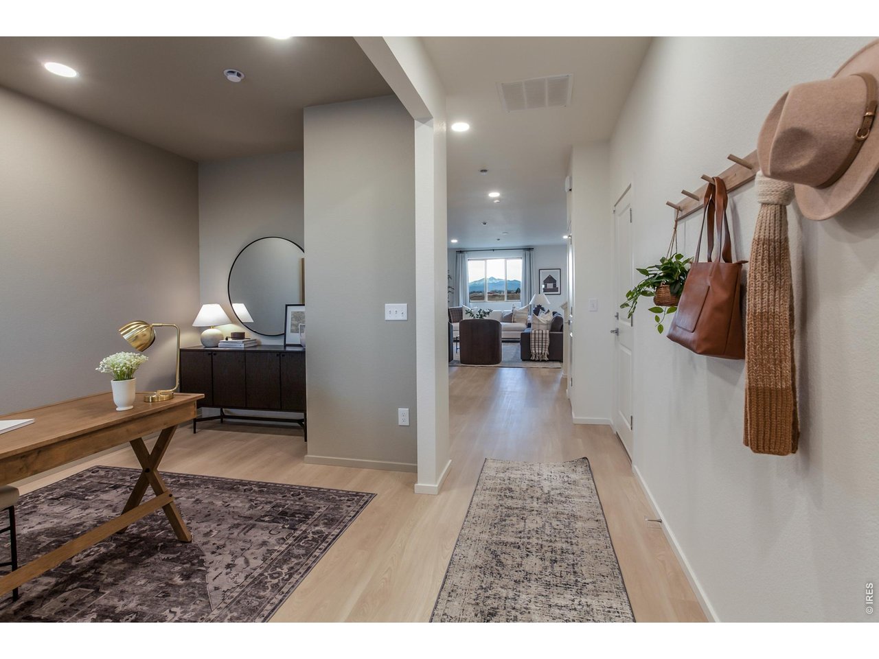 Bloom in Fort Collins will be a design-forward community with future plans for built-in gathering spaces like a central Community Green, a resort-style pool, parks, trails, and future retail and dining-all designed to foster connection and outdoor living. Its location has easy access to downtown Fort Collins, Colorado State University, and nearby trails and natural areas. Oakley floor plan by Hartford Homes. New construction, two-story. Spacious kitchen w/ island and walk in pantry. S.s. dishwasher, electric range, microwave, fridge. Washer & dryer included. White maple cabinetry. Quartz countertops. Vinyl plank flooring in entry, kitchen, dining, baths, laundry, study/flex space, great room. Office/flex space on main level. 4 bedrooms, loft and laundry on second level. Central a/c. Garage door opener and keypad. EV ready outlet in garage. Front yard landscaping included. There is a $375 annual non-potable water fee to be paid to metro district. PHOTOS FROM PREVIOUSLY BUILT HOME AND THEREFORE MAY DEPICT DIFFERENT FINISHES. ASK ABOUT CURRENT LENDER OR CASH BUYER INCENTIVES.