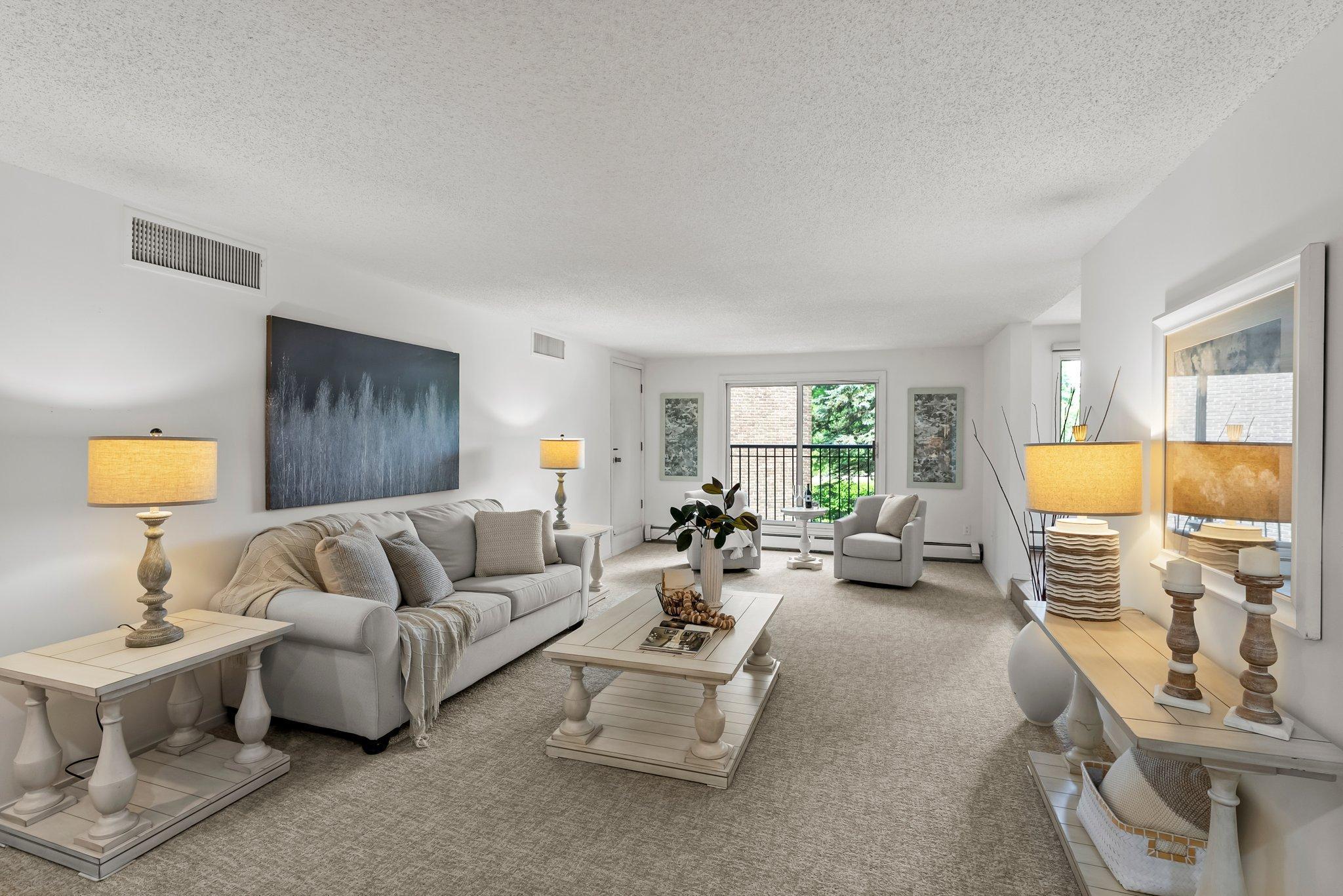 Welcome to this charming two-bedroom, two-bathroom condo in the Seven Oaks Condominiums, featuring numerous updates throughout. Enjoy modern finishes, convenient amenities, and a prime Minnetonka location—just minutes from walking trails, parks, Ridgedale Mall, and downtown Hopkins.
This unit includes an assigned underground garage parking space and a private storage area, offering both security and convenience.
Community features include an outdoor pool, sauna, fitness center, firepit, community room with kitchen, and a laundry facility—with laundry costs covered by the HOA. The HOA fee also includes all utilities, including internet, with the exception of electricity. It also covers exterior maintenance and repair of the building and grounds. Additionally, replacement of all screens and windows is scheduled to be completed by the HOA within the next year, with the cost fully covered by current HOA dues.
Residents also enjoy a vibrant social calendar, thanks to an active community committee that hosts events each month.
The condo’s spacious living room offers brand-new carpeting, a large window that fills the space with natural light, and access to a 13x6 balcony overlooking the courtyard and outdoor pool.
Adjacent to the living room, you’ll find the kitchen and a cozy eat-in dining area. This space features wood flooring, ample white cabinetry, and a few sleek glass-front cabinets for a modern touch. Just steps away is the formal dining room, highlighted by a stylish light fixture and remote-controlled blinds on the large window—creating the perfect setting for enjoying meals or entertaining.
The primary bedroom offers comfort and functionality with carpeting, four spacious closets equipped with wire shelving, and direct access to the 13x6 balcony. It features remote-controlled blinds for added convenience, along with a sleek two-in-one modern light fixture and ceiling fan—also remote-controlled—allowing you to easily adjust the fan speed, light color, and brightness. The attached private ¾ bathroom includes tile flooring, a walk-in shower with a massage showerhead, and a single vanity with granite countertops and generous storage.
The second bedroom also offers cozy carpeting, remote-controlled blinds, generous closet space, and a sleek, remote-controlled light fixture and ceiling fan combinations for customizable comfort. Conveniently located just steps away is a full bathroom featuring tile flooring, a tub and shower combo with a massage showerhead, a single vanity with granite countertops, and over-the-toilet storage.
Down the hall, near the unit’s entrance, you'll find three closets—providing abundant additional storage space.
Don’t miss the opportunity to own this charming condo, featuring numerous modern updates, excellent amenities, and an unbeatable location!