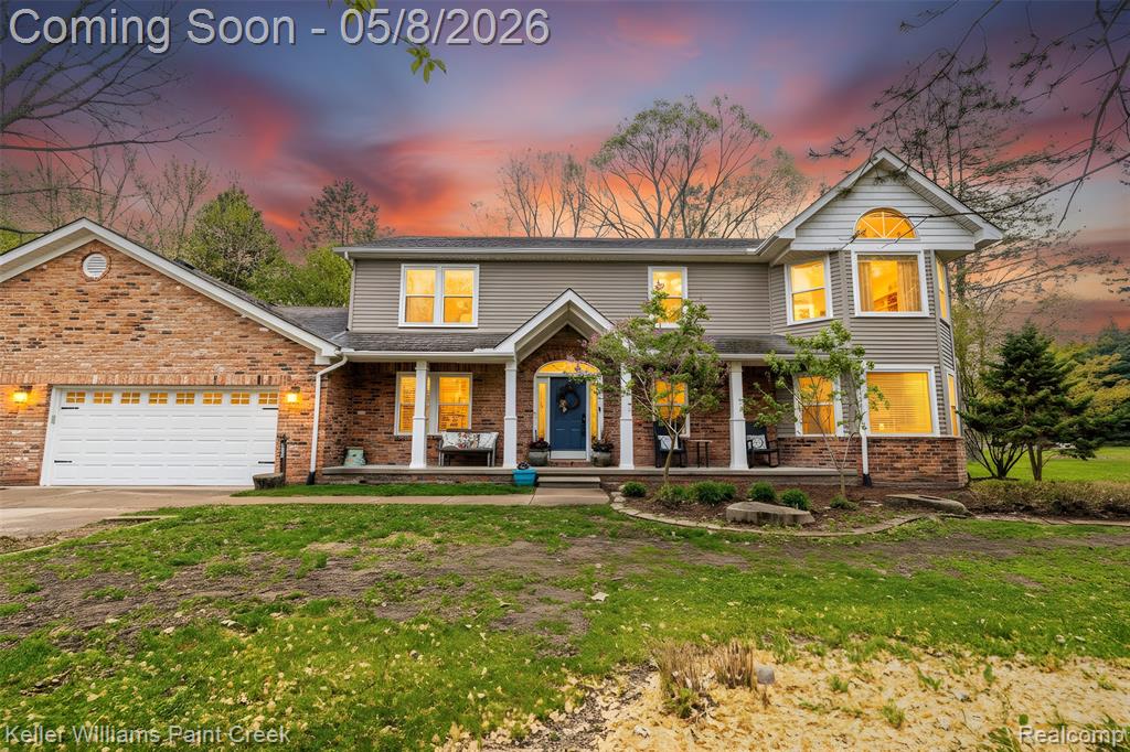 Beautiful 4-bedroom colonial on a private 1-acre corner lot in sought-after Bruce Township — offering nearly 4,500 finished square feet of thoughtfully designed living space and a 3-car attached garage, all within the top-rated Romeo Community Schools district. Rich hardwood flooring flows throughout the first floor, where you'll find a formal dining room, a quiet library/study, a spacious living room with a natural fireplace, and a showstopping island kitchen with granite countertops and stainless steel appliances. Upstairs, a generous owner's suite is joined by three additional bedrooms and 2.5 baths — all dressed in brand-new carpet for a fresh, move-in-ready feel. The partially finished basement adds flexible space for recreation, a home gym, or storage, and the massive brick paver patio is the perfect stage for summer entertaining on your deep, private lot.Location seals the deal. Minutes from the 4,461-acre Stony Creek Metropark — with its 500-acre lake, beaches, trails, and year-round recreation — and just a short drive to the boutique dining and historic charm of downtown Romeo. World-class golf is practically in your backyard with Greystone Golf Club nearby. Bruce Township itself is one of northern Macomb County's most desirable communities, Peaceful, private, and perfectly positioned — this is the one you've been waiting for.