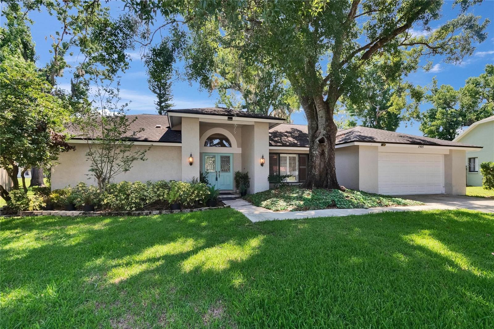 One or more photo(s) has been virtually staged. Seller will put on NEW ROOF with an acceptable offer! This incredibly spacious 3 bedroom 2 bathroom POOL home in the highly desirable Paddocks Community will not last long! The home boasts of an open and airy floor plan perfect for entertaining guests while also offering split bedrooms for a private retreat when the day is done. Beginning outside, the screened in pool area provides a comfortable and relaxing space to enjoy time grilling with family and friends or a peaceful time to watch the sunrise with your coffee in hand. Once you step inside, you are greeted with an open concept living space. Notice the gorgeous fireplace that adds warmth and coziness to the home which then opens to the kitchen. The galley kitchen provides ample counter space and offers a breakfast nook for ease and functionality. The primary bedroom provides an en suite bathroom with generous space while the two guest bedrooms share the second bathroom on the opposite side of the home for privacy. Pool and Spa Heater is about 3 years old. 
 Miles of walking trails are steps away from your door, and lead you to beautiful Walden Lake, its fishing dock, boat ramp, playground area, with picnic tables! Embrace the Walden Lake lifestyle with miles of scenic walking and biking trails, a waterfront park, and a welcoming playground. Call today to schedule your private tour.