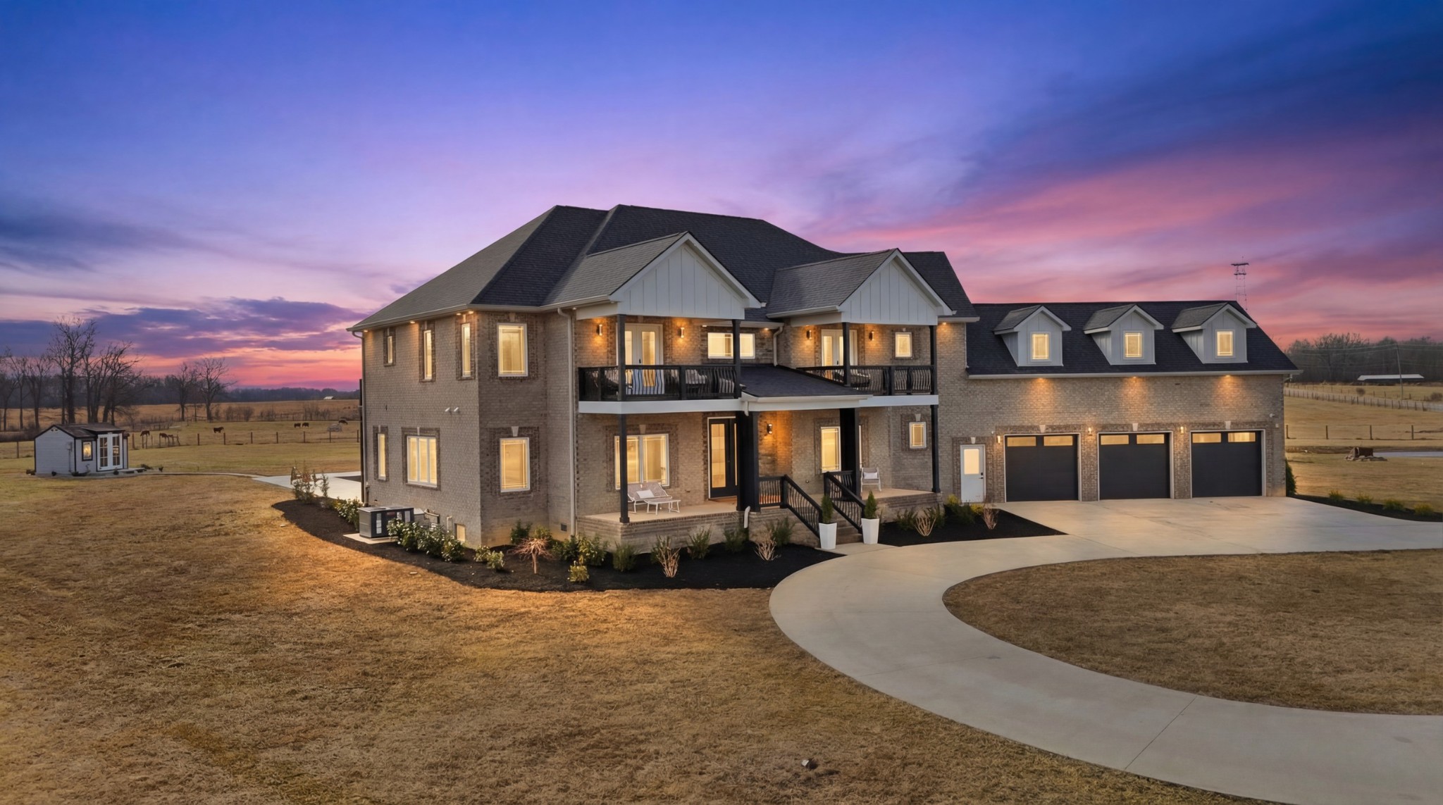 Luxury, land, and resort-style living await in this stunning custom-built pool estate in the highly desirable Sango area of Clarksville, just 35 minutes north of Nashville. Set on 5 private acres, this nearly 5,000 sq ft home offers 5 bedrooms, 3 full baths, 2 half baths, and exceptional high-end upgrades throughout.Designed for elevated living and entertaining, enjoy a dedicated media room, two spacious bonus rooms, walk-in pantry, and built-in safe room. The oversized 3-car garage provides ample space for vehicles, storage, and all your extras. The detached studio offers incredible flex space, perfect for a home office, music studio or creative retreat.Storage is abundant at every turn, from generous closets to expansive attic space.Step outside to true resort-style living with a covered patio,  heated pool featuring an electric cover, tanning ledge, and waterfall feature.  Property has a fully fenced yard with electric gate and fencing for peace of mind.Modern conveniences include smart home technology, two tankless water heaters, a whole-house water softener and filtration system, and permanent exterior holiday lights with smart controls.This is a rare opportunity to own a custom 2024 built luxury home on acreage with premier amenities, privacy, and easy access to Nashville.**Inquire about our preferred lender credit with up to $10K towards closings costs**