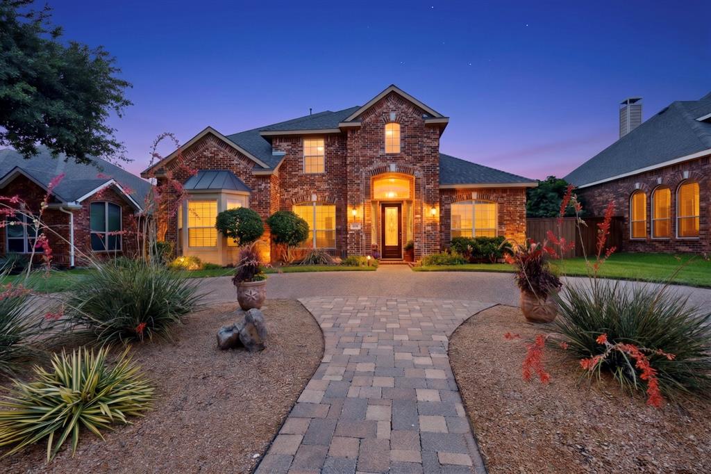 Nestled on a desirable street in the prestigious Preston Hollow subdivision, this maintained West Plano home offers the blend of elegance, comfort, and everyday functionality. A circular driveway, manicured landscaping, glass entry door, soaring ceilings, and living spaces filled with natural light create a stunning first impression.Designed for both entertaining and modern living, the home features 4 spacious bedrooms, 3.5 bathrooms, a downstairs study, multiple living areas, an upstairs game room, and a dedicated media room complete with a 120” projector screen for an immersive home theater experience. Durable scratch- and stain-resistant flooring flows throughout multiple living areas, offering both style and practicality.The thoughtfully designed floor plan includes a luxurious first-floor primary suite with a spa-like ensuite bath, while upstairs offers three additional bedrooms and two full bathrooms. From both the main living areas and the game room, enjoy views of lagoon style and spa with multiple water features, creating a true backyard oasis for relaxing or entertaining.The chef’s kitchen is ideal for gatherings and busy households alike, featuring double ovens, a gas cooktop, warming drawer, abundant cabinetry, and generous counter space. Recent major updates include a full roof replacement in 2023, updated flooring, complete exterior painting, repaired exterior wood trim, and a painted fence, providing peace of mind for years to come.Ideally located within walking distance to BASIS Texas Charter School, Riddle Elementary, and Heritage Yards Park, with convenient access to dining, shopping, and major corporate hubs. Zoned to highly acclaimed Frisco ISD, this home offers an exceptional lifestyle in one of the area’s most convenient and connected communities.ALL media room equipment, billiard table, Samsung CHEF refrigerator, Sony 65'' OLED TV, washer, and dryer may convey with property.