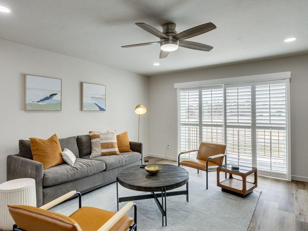 **MOTIVATED SELLER** Beautifully renovated and fully furnished condo in one of the most prime locations in Nichols Hills! This 2-bedroom, 2.5-bathroom condo is a short walking distance from Grand Blvd walking trails, Trader Joe's, Empire Slice, and Starbucks. Conveniently, Classen Curve shopping and Wholefoods are a quick drive away. Remodeled from the studs, including a new kitchen, appliances, flooring, bathrooms, HVAC, electrical, and plumbing. As soon as you enter, you're greeted with an open-concept plan featuring a kitchen with quartz countertops, stainless steel appliances, new cabinetry and a view of the Grand Blvd trails. Upstairs, there are two spacious bedrooms with their own updated ensuite bathrooms and walk-in closets. The laundry area is conveniently located upstairs. Enjoy the fully updated concrete pool along with a gazebo area to charm guests. The HOA covers partial insurance, pool, grounds maintenance, and trash service. Key-coded gates for more privacy to be added at each entry point in October. Schedule your showing today!