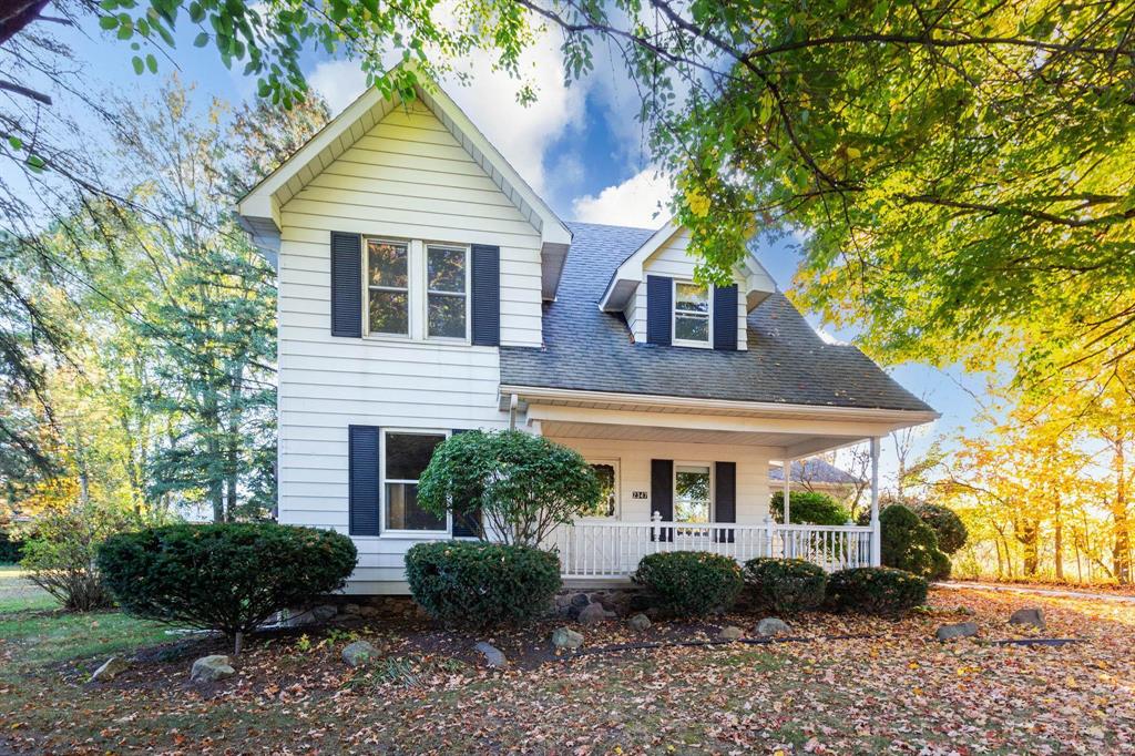 Country living in a wonderful Farm House!  5 large bedrooms and over 8 acres!  Home was built in 1921 and includes plenty of modern updates including central air and a whole home generator.  Private yard with mature trees, asphalt driveway and even a pumpkin patch.  Three barns including a 40' x 40' pole barn and a 50' x 25' hay barn.  First floor bedroom, laundry, huge entertainment room with bar.  Home is structurally solid, wanting to become a magazine style farm house after some cosmetic updates.