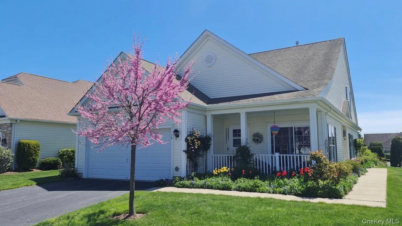 Just in time for Summer Fun! Welcome to Timber Ridge Park at The Villages at Mount Sinai — where comfort, elegance, and easy living come together. This impeccably maintained Astor model offers the perfect blend of style and functionality. Thoughtful upgrades like crown molding and wainscoting add timeless sophistication throughout. The main-level living room features soaring ceilings and a cozy gas fireplace, creating a bright yet inviting space that feels both open and warm. The layout is airy and thoughtfully designed, with everything you need conveniently located on the first floor. The spacious primary suite includes a large walk-in closet and private en suite bath. Also on the main level are the kitchen, dining area, laundry room, and a second bedroom with adjacent full bath — ideal as a guest room, home office, or space for a caregiver. Upstairs, guests will enjoy their own private retreat with a generously sized third bedroom, full bath, and a versatile loft/den area perfect for relaxing or extended stays. Closets and storage are abundant throughout, offering space for everything you need. A two-car garage adds even more convenience and practicality. This freestanding home is perfectly situated within the community — just a short stroll to the clubhouse and activities. Enjoy resort-style amenities including indoor and outdoor pools, fitness center, tennis/pickleball courts, bocce and beautifully maintained walking paths. Move right in and enjoy, or customize to your personal taste. This is 55+ living on Long Island at its finest.