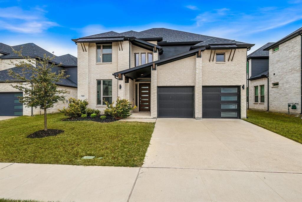 Welcome to 852 Calusa Dr, a stunning modern Trophy Signature home that has been pristinely maintained and thoughtfully upgraded throughout. Upon entry, you’re greeted by a bright and inviting entry hall that sets the tone for the home. To the left, a well-appointed bedroom with a full bath sits near the entrance which is perfect for guests. Continuing down the hall, you’ll find a customized under-stair storage space with a built-in Elfa shelving system for added organization. Nearby is a beautifully designed mudroom conveniently located off the garage, which features a pre-installed 240V outlet and a Yale smart lock system. A spacious utility room is also located along the hallway for everyday convenience. The kitchen showcases elegant CB2 hardware fixtures and custom pull-out organizers in the cabinetry, combining style and functionality. It opens seamlessly into the expansive dining and living areas, creating the perfect space for entertaining or everyday living. Toward the back of the home, the oversized primary suite offers a private retreat with a versatile flex area ideal for an office, reading nook, or lounge space. The en suite bathroom features dual sinks, a spacious shower, and separate his-and-her closets. Upstairs, a large loft with upgraded laminate flooring provides additional living space alongside the secondary bedrooms, which share a convenient Jack-and-Jill bathroom. The backyard includes ample grass space and a covered patio, perfect for relaxing evenings or morning coffee. Located in the heart of Allen and zoned to highly acclaimed Allen ISD, including Jenny Preston Elementary within walking distance, this home offers comfort, style, and convenience. Come experience everything this beautiful home and vibrant neighborhood have to offer!