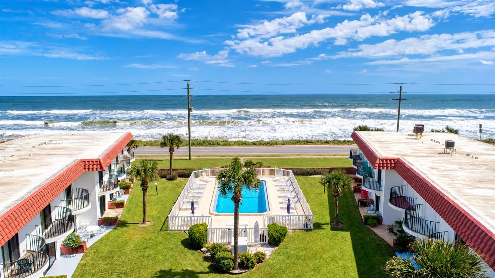 ONE OF FLAGLER BEACH’S BEST-KEPT SECRETS! Welcome to this charming oceanfront townhome community, where coastal living meets affordability with LOW HOA FEES of just $180 per month! Unlike many oceanfront properties, this is a townhome community with an HOA, NOT a condominium! Enjoy peace of mind with a NEW ROOF in 2025 and NEW HVAC in 2026! Perfectly situated between the Atlantic Ocean and the Intracoastal Waterway, adjacent to the natural beauty of Gamble Rogers State Park, and best of all, NOT IN A FLOOD ZONE! Spend your mornings strolling along the beach with PRIVATE BEACH ACCESS via the community walkover, cool off in the COMMUNITY POOL, or simply relax and enjoy the coastal breezes. The thoughtfully designed floor plan features a living area, kitchen, and full bathroom on the first floor, while upstairs you'll find two bedrooms and an additional full bathroom. Step onto the private balcony off the primary bedroom to enjoy beautiful OCEAN VIEWS and spectacular sunsets over the Intracoastal Waterway! Backing up to the protected natural beauty of Gamble Rogers State Park means NO REAR NEIGHBORS, just peaceful surroundings and abundant wildlife. An attached GARAGE adds convenience and valuable storage space for all your beach toys! And then there's FLAGLER BEACH itself! Often described as a town wonderfully "lost in time," this quaint coastal community is beloved for its locally owned shops and restaurants, dog-friendly beaches, golf-cart-friendly streets, and laid-back Old Florida charm. Whether you're searching for a full-time residence or the perfect beach getaway, this is your opportunity to enjoy the Florida coastal lifestyle without the high monthly fees! Come discover why this little slice of paradise is one of Flagler Beach's best-kept secrets! All information is intented to be accurate, but cannot be guaranteed.