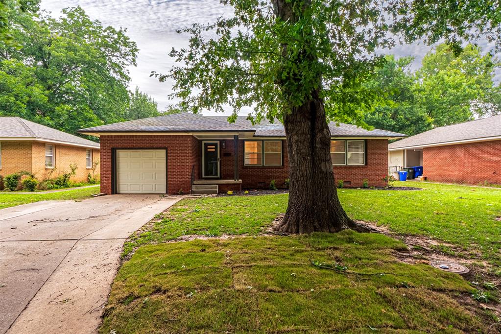 This beautifully updated three-bedroom, one-and-a-half-bathroom home exudes charm and sophistication. Conveniently located within walking distance to the University of Oklahoma and Campus Corner, it offers easy access to dining, entertainment, and shopping. The additional space off the kitchen serves as an ideal extra bedroom or game room, perfect for entertaining family and friends on game days. The home features numerous upgrades, including granite countertops, stainless steel appliances, marble look tile flooring, state-of-the-art light fixtures, and meticulously restored original wood floors. Its spacious open layout is warm and inviting, making it an excellent choice for college students, first-time homebuyers, or even as a potential Airbnb property. The kitchen is a chef’s delight, boasting stunning white cabinets complemented by marble and granite finishes. This home is in pristine condition and will have you singing Boomer Sooner every day! It offers ample space and an abundance of natural light, with an HVAC system that is only three years old.