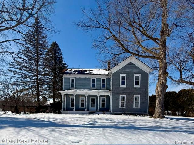 Own a piece of Goodrich History! 4 Bedroom 3 Baths on 3+Acres located next to the Goodrich Schools. Spacious Farmhouse with 5 out buildings once owned by the Hegel Family of Goodrich! With some handyman work you could turn this home into an amazing place for you and yours. Barns are large and full of history. Sheds are great for storage or convert one into a garage. Property was once an orchard and still has fruit trees if you desire a Hobby Farm. Bedrooms are large and with 3 bathrooms you won't have to wait to get ready for work or school. Home has good bones but needs some TLC and is being sold as is. Land Contract is available. Come see some History and make it your own!
