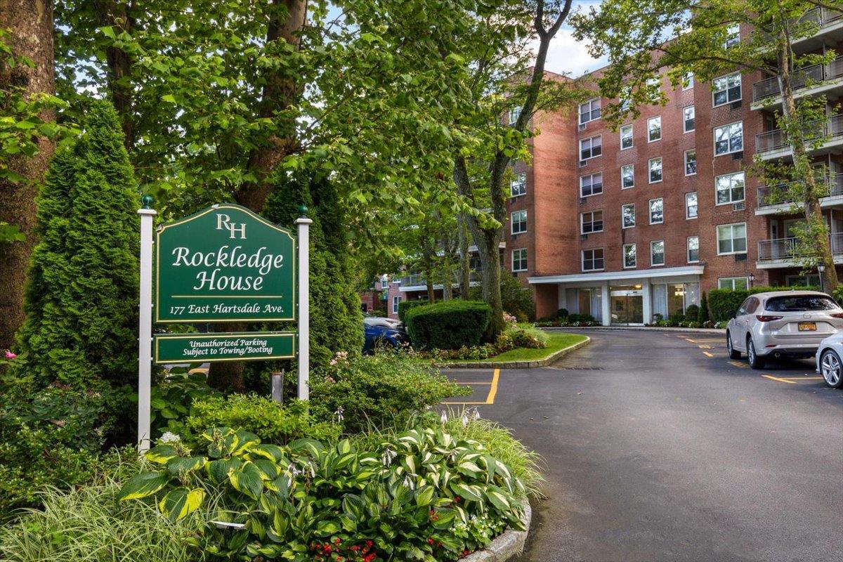 Welcome to Rockledge House!!! This well maintained Doorman Building with Live In Super, 2 Elevators, 2 laundry rooms, storage rooms, In-door and outdoor parking, Guest parking for your visitors..makes it ideal for easy living.The Rockledge House is an upscale Doorman Building with a beautiful lobby and well maintained landscape. Rockledge House offers assigned parking, outdoor or indoor, doorman building, guest parking and it is located just steps away from downtown Hartsdale, shops, farmers Market, restaurants and Metro north Train Station. Easy living in the suburbs, call today for a viewing. Parking assigned, either outdoor:$75, garage:$100/$125
