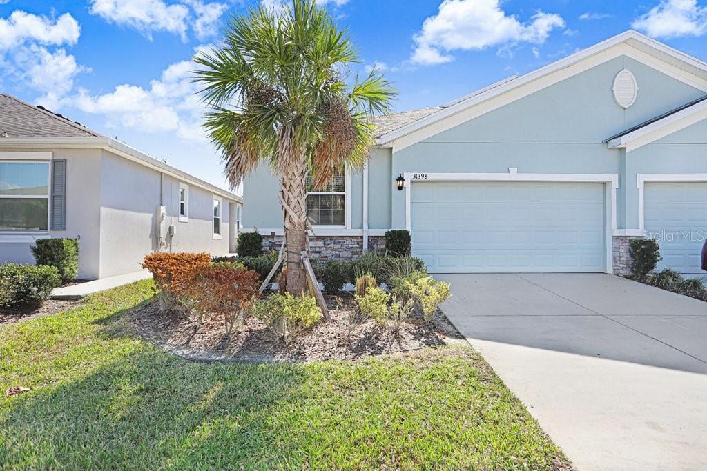 Live Where Others Vacation – Mirada Lagoon Villas.Welcome to your dream home in the sought-after Mirada Subdivision, home of the 15-acre Crystal Lagoon, Florida’s ultimate tropical oasis. This beautiful 3-bedroom, 2-bath, 2-car garage villa combines luxury, comfort, and a resort lifestyle you can enjoy every day.Step inside to find an open floor plan with espresso cabinetry, elegant granite countertops, and a spacious layout perfect for entertaining. Built just 5 years ago, this home is in flood zone X and offers affordable homeowner’s insurance.All appliances are included, and lawn service is covered by the HOA (in this section only), making it truly move-in ready and care free living. The HOA also includes high-speed cable and internet, keeping you connected with ease.As a Mirada resident, you’ll have unlimited access to the 15-acre Crystal Lagoon featuring a private resident beach, The Sandbar, a swim-up bar, Wibit water obstacle course, paddleboarding, kayaking, water slide, and splash area. There is also a VIP area for special occasions, and year-round activities including Bingo, Trivia, live music, foam parties, silent discos, and themed nights.The community also offers miles of trails, golf cart and bike paths, a tot lot, and a dog park. Located in the booming San Antonio area with easy I-75 access, Mirada will soon connect to Double Branch and Abbey Crossings, offering an exciting mix of retail, dining, and entertainment.Don’t just buy a home, embrace a lifestyle. Schedule your private showing today.