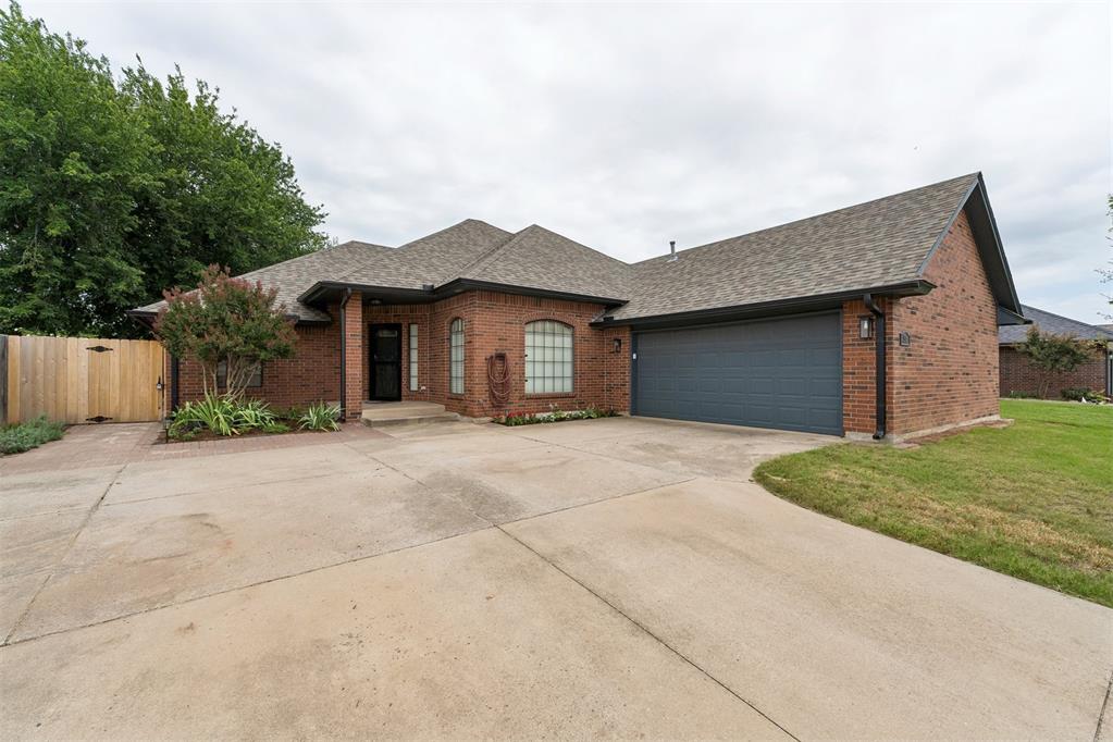 Tucked away on a quiet cul-de-sac, this beautifully maintained 3-bed, 2-bath home offers true move-in readiness and a highly functional split-bedroom layout. A formal dining room provides extra flexibility for entertaining or workspace needs, while the side-load garage enhances curb appeal and convenience.Inside, you’ll find fresh, modern touches throughout. The kitchen, both bathrooms, and the primary closet have all been thoughtfully updated, and the home features newer interior paint along with a roof replaced in 2021. An 8x10 backyard shed—professionally built and connected by a paved walkway—adds valuable storage or hobby space.Its close proximity to the University of Oklahoma provides easy access to campus while still offering a comfortable, peaceful place to come home to.