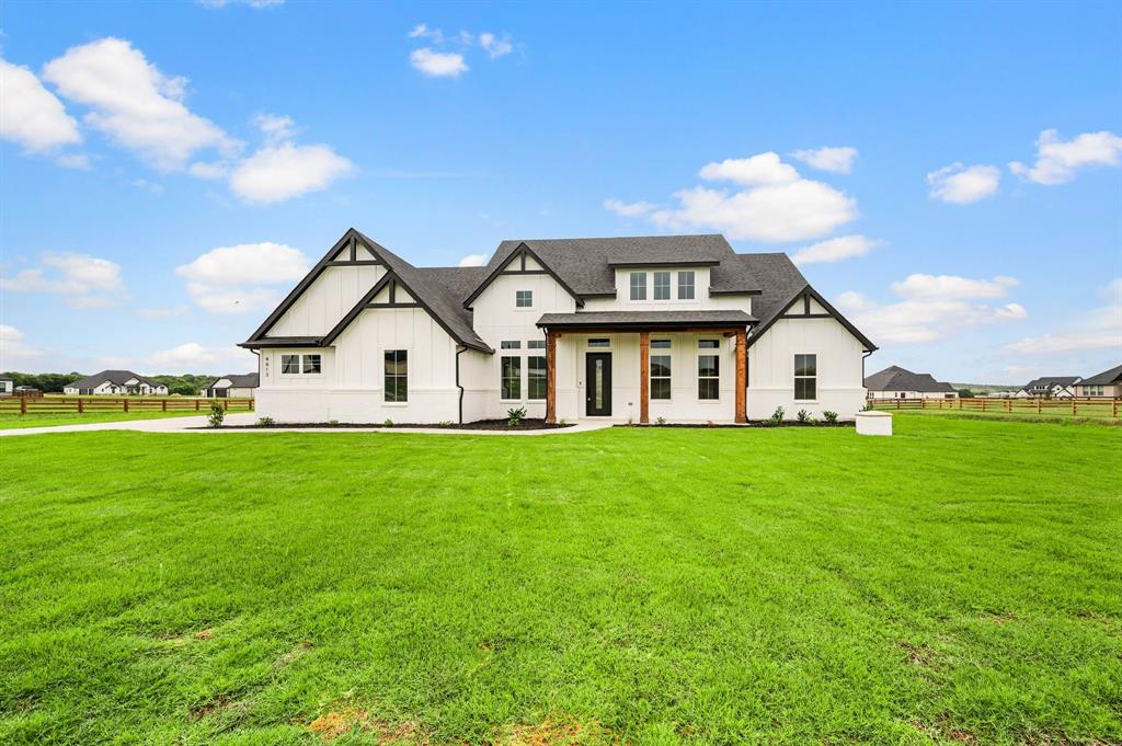 Discover the perfect blend of luxury and comfort in this beautifully designed Camden floor plan, featuring a stylish modern farmhouse elevation. This spacious home offers 4 bedrooms, 2.5 baths, and a 3-car garage, all nestled on a generous 2.19-acre homesite—ideal for privacy, entertaining, and outdoor living.
Inside, enjoy an open-concept layout with abundant natural light, a chef-inspired kitchen with a massive island, quartz countertops, and premium finishes throughout. The spa-like owner’s suite boasts dual vanities, a separate walk-in shower, and a freestanding soaking tub for the ultimate retreat.
Relax and unwind on the inviting covered front porch or take in serene views from the covered back patio—perfect for morning coffee or evening sunsets.
Don't miss this opportunity—homes like this don’t stay on the market for long!