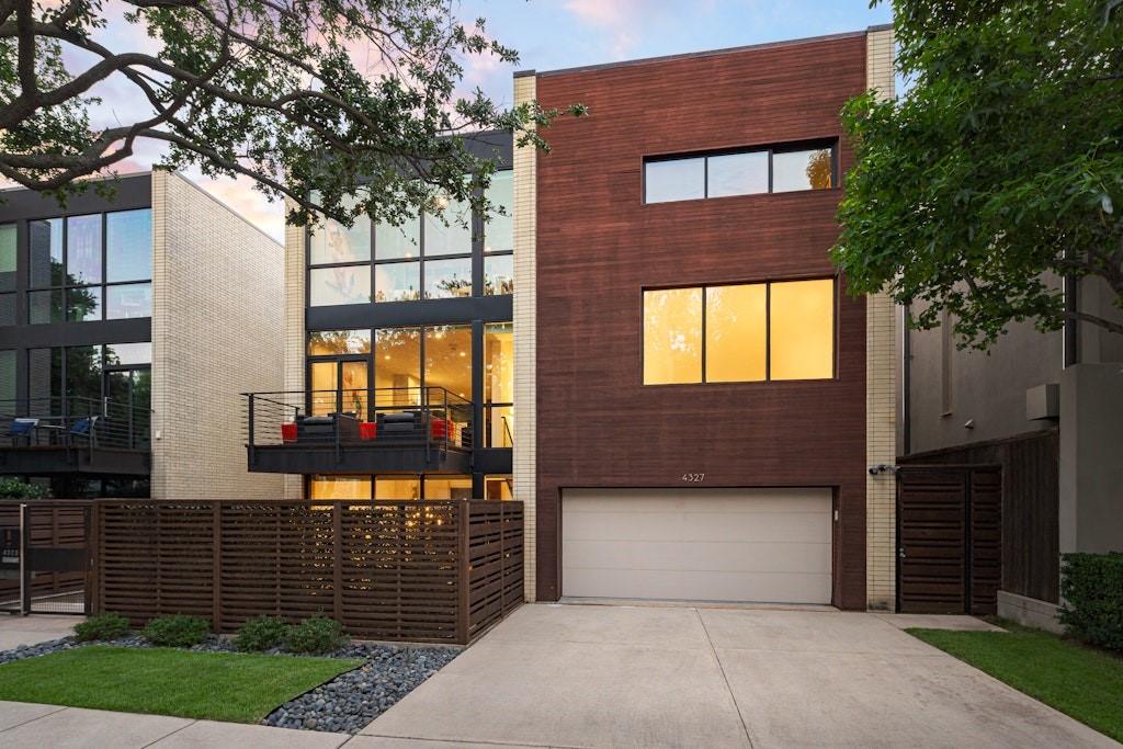 Positioned in the absolute heart of the vibrant Travis Walk and Katy Trail district, 4327 Travis Street delivers a masterclass in modern luxury and structural excellence. Conceptualized by award winning Brown Architects, this contemporary townhome is engineered with an uncompromising level of quality, featuring commercial grade Insulated Concrete Form wall construction. The premium ICF build ensures unmatched structural integrity, superior climate control, and whisper quiet acoustic privacy from the energy of the surrounding city.  Inside, the residence unfolds across three expansive levels, offering a highly elevated living experience that surpasses the typical neighborhood standard. Immaculate museum finished walls serve as an ideal backdrop for premier art collections, while extensive walls of glass and soaring ceilings allow natural light to track beautifully throughout the day. The ultra high end Bulthaup kitchen stands as a centerpiece of precise European design, balancing minimalist aesthetics with professional grade functionality. Rich bamboo flooring flows seamlessly through the open spaces, adding an organic warmth to the clean, architectural lines.  A private elevator serves all levels for effortless movement, connecting the main living areas to the serene bedroom suites, a versatile separate study, and multiple dynamic living spaces. Complete with a secure two car garage and advanced energy efficient systems, this residence stands in a tier of its own, offering a fully modernized lifestyle just steps from the finest dining, shopping, and outdoor recreation Dallas has to offer.