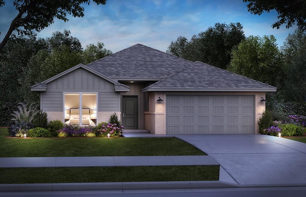 Currently under construction, the Lilac offers thoughtfully designed new construction with a single story layout that blends comfort, functionality, and modern finishes. The open concept living, dining, and kitchen areas create an inviting space for everyday living, entertaining, and relaxing, while the spacious back patio extends the living area outdoors.The kitchen is designed for both style and convenience with stainless steel Samsung appliances including a five burner gas range, a large island, generous counter space, abundant cabinetry, and an oversized walk in pantry. Quartz or granite countertops, tiled backsplash, soft close cabinetry, and under cabinet lighting add thoughtful finishing touches. The private primary suite features double vanities and a spacious walk in closet, while two additional bedrooms and a full bathroom provide flexible living space.Energy efficient features include a tankless water heater, Low E thermal pane windows, radiant barrier roof decking, high insulation levels, and LED lighting. Durable ceramic tile is used in wet areas, while full sod and professional landscaping provide a finished exterior setting with low maintenance appeal.Located in Eagle Cliff in Norman, the community offers a neighborhood playground and convenient access to the University of Oklahoma, Lake Thunderbird, Sooner Mall, I 35, shopping, and dining. Schedule a private tour to experience the Lilac and learn more about current construction progress and availability before completion.