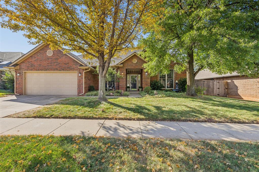 Open House this Sunday, 10/25, 2:00-4:00. Welcome home to this nicely updated Edmond property offering 3 bedrooms, 2 baths, and an incredible backyard retreat! The spacious living room features soaring vaulted ceilings and a cozy fireplace, while a second living area provides wonderful flexibility for entertaining or relaxing. The floor plan is very versatile - could be 2 living and study or 2 dining and study or the study could be an additional living. The inviting kitchen offers granite countertops, stainless steel appliances, and a convenient breakfast bar. The primary suite features double vanities, whirlpool tub, shower and spacious walk-in closet. Recent improvements include luxury vinyl flooring in the living areas and study (2025), Lennox heat and air system (2025), hot water tank (2023), class 4 impact resistant roof (2024), Renewal by Anderson windows (2016). A storm shelter in the garage floor provides added peace of mind. Step outside and discover a truly exceptional backyard featuring expansive decking, beautiful hardscaping, lush flowerbeds, and a charming pergola. This peaceful outdoor oasis is perfect for morning coffee, evening gatherings, or simply unwinding at the end of the day. Conveniently located near the Kilpatrick Turnpike, medical facilities, shopping, dining, and the vibrant Chisholm Creek district. An incredible combination of comfort, updates, outdoor living, and location—all priced to sell! The HOA takes care of front-yard mowing, edging, and exterior trim painting, leaving you more time to enjoy everything this exceptional property has to offer.