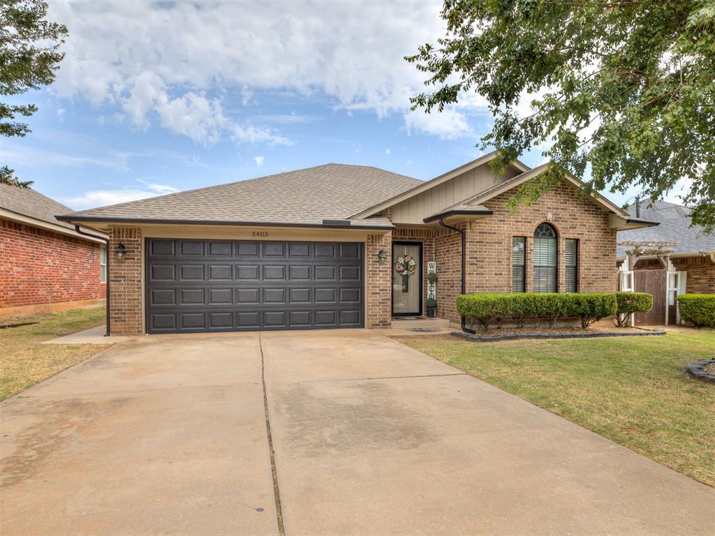 Welcome to 3405 Shona Way in Norman! This 3-bedroom, 2-bath home offers 1,406 square feet with a comfortable layout, thoughtful features, and spaces that are easy to make your own.The living room is centered around a cozy fireplace and flows naturally into the dining area and kitchen, where you'll find plenty of cabinetry, generous counter space, and stainless steel appliances. Neutral finishes throughout give the home a clean, easy feel while still leaving plenty of room to add your own style.The primary suite includes a private bath with a spacious vanity and whirlpool tub, while the two additional bedrooms offer flexibility for family, guests, a home office, or whatever fits your needs.Even the garage offers something extra, with a tiled floor that creates a clean, finished feel and plenty of flexibility for a home gym, studio, hobby space, or workshop, plus an in-ground storm shelter for added peace of mind.Out back, the fully fenced yard gives you room to relax, play, entertain, or let the pets run, and the detached storage shed adds even more useful space.Located in Norman Public Schools with convenient access to shopping, dining, parks, and major routes around Norman, 3405 Shona Way is a home that feels practical, comfortable, and ready for its next chapter.