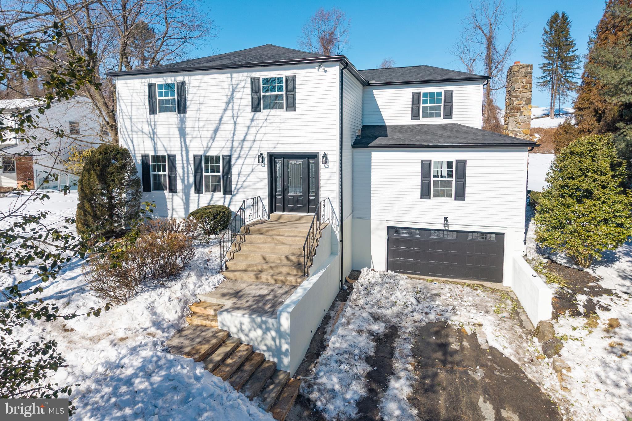 Offer Deadline Friday 2/13 9PM...This luxury single home has been fully renovated from top to bottom with thoughtful design, quality finishes, and modern systems throughout. Updates include a new roof, siding, windows, all new flooring, a fully redesigned kitchen and bathrooms, a finished lower level, a new paver patio, and new front landscape steps. A new driveway will be completed when the weather permits.The first floor features hardwood floors throughout and a layout designed for both everyday living and entertaining. The kitchen is a true focal point with quartz countertops, white cabinetry, a statement range hood, a beverage refrigerator, a large center island, and a pantry. It opens seamlessly to a generous dining area and family room with exposed ceiling beams, a brick wood-burning fireplace, and a sliding door that leads to the private backyard patio. A spacious living room and powder room complete the main level.Upstairs, the primary suite offers recessed lighting, a ceiling fan, a walk-in closet, and a beautifully finished primary bathroom with ceramic tile, dual vanities, and a walk-in shower with custom tilework. Three additional bedrooms are generously sized, and a new full hallway bathroom with a tub-shower combination that serves the secondary bedrooms. The second floor also includes a convenient laundry area.The finished lower level adds approximately 900 square feet of additional living space and is freshly carpeted, offering flexibility for a media room, home office, gym, or play space.Located in the award-winning Radnor Township School District, this home sits on a quiet cul-de-sac in the Hills of Bryn Mawr. The neighborhood offers a trail leading to Ithan Elementary School and acres of landscaped open space for walking and outdoor enjoyment. Convenient access to Route 476, Route 3, shopping, dining, and the train makes this location both peaceful and practical.