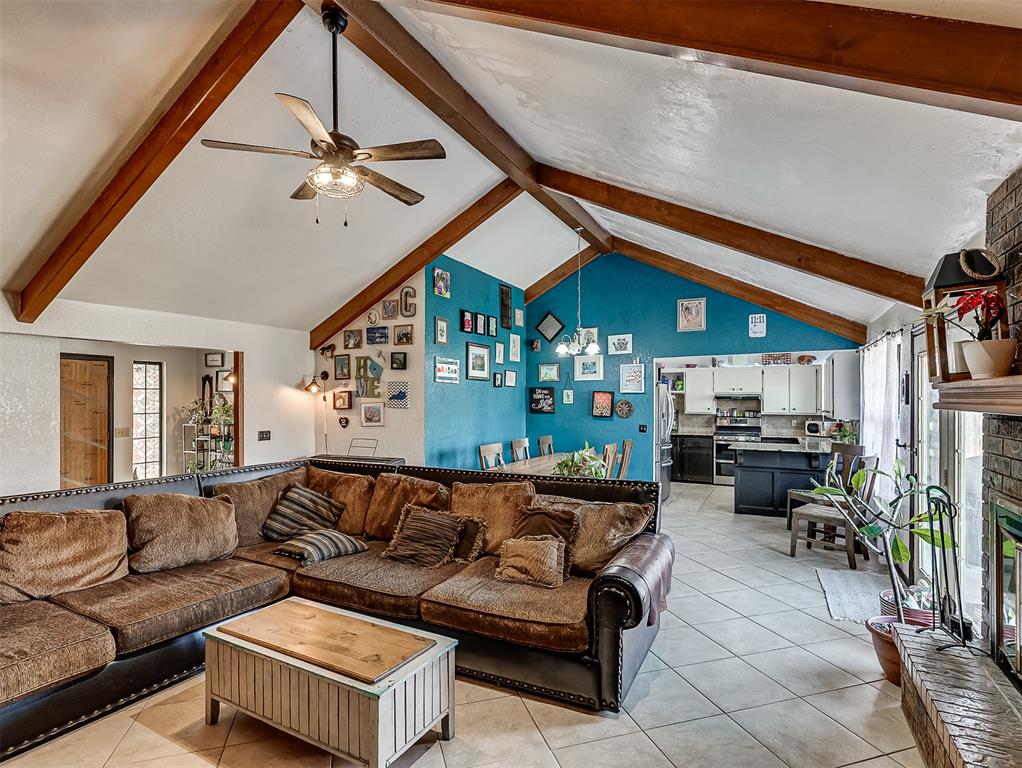 Welcome to one of the cutest cul-de-sacs in Moore, OK—where neighbors wave and community still feels like community. Grab your lawn chair because this home comes with a front-row seat to the city’s Fourth of July fireworks show.Now, let’s talk about outdoor living, because this home understands the assignment. Out back, you’ll find a spacious patio and yard that are ready for anything. Grilling season, fall evenings, springtime morning coffee, or letting the dog zoom around like it’s training for the Olympics. The open-concept living area features soaring cathedral ceilings making the space feel light, bright, and airy. It’s ideal for hosting or cozy nights in, and, when winter rolls around, this living space truly shines. The wood-burning fireplace becomes the heart of the home, inviting you to curl up with a good book, or your favorite show while the fire crackles in the background. It’s equal parts cozy and classic. The kind of feature that makes winter something to look forward to. The kitchen has granite counters with a large peninsula and a double gas oven. The laundry room is oversized and has a pantry area making kitchen storage simple. The layout continues to impress as you explore the rest of the home. The secondary bedrooms are generously sized—no tiny, awkward rooms here. These bedrooms offer flexibility without compromise. They’re bright, comfortable, and ready to adapt to whatever your life needs. Both bathrooms feature tiled tub/shower combinations that strike the perfect balance between practicality and style. The primary suite is on the back side of the home for extra peace and quiet and offers plenty of storage with a walk-in closet. This home isn’t just a place to live, it’s a place to make memories. Fireworks, friendly faces, cozy nights, and an easygoing lifestyle all come together right here. Come see why this cul-de-sac is so special—you might not want to leave.Listing Realtor has interest in the property.