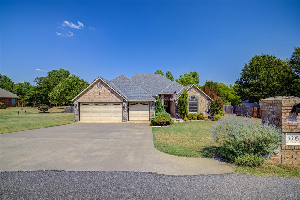 Beautifully situated at the back of the subdivision, this spacious 3-bedroom, 2-bath home offers the rare combination of privacy, convenience, and natural beauty. Set on a gorgeous, well-manicured .77-acre lot, the property backs to a peaceful park-like setting with a creek, abundant wildlife, and scenic nature views.Inside, you’ll find generous room sizes, plentiful storage, and durable wood-look tile throughout. The thoughtful layout includes two dining areas and an open study space that can easily serve as a playroom, home office, or flexible bonus area. There is even a bedroom with a murphy bed that can stay! Outside, beautiful landscaping enhances the home’s inviting curb appeal, while the oversized lot offers room to relax, play, and enjoy the serene surroundings.With a 3-car garage and excellent access to major highways, shopping, and everyday conveniences, this home delivers both the space you want and the location you need.  Don't wait, schedule your private showing today!
