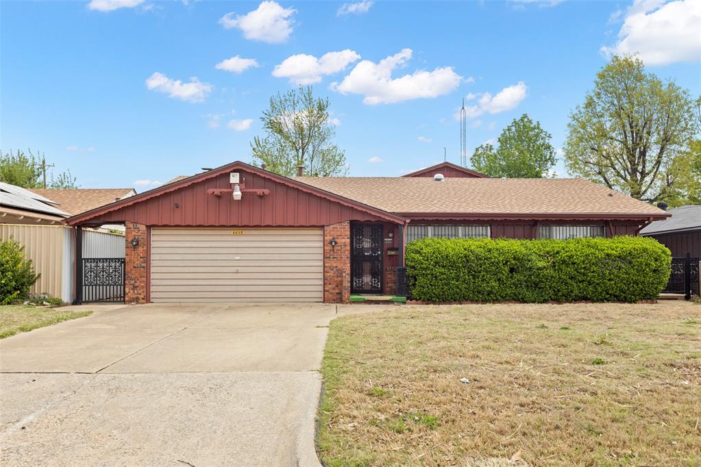 This beautifully maintained home is nestled in a thriving location, with easy access to Will Rogers airport, the mall, restaurants and so much more! The east side of the home overlooks the Hidden Trails County Club golf course, offering a sense of peace and serenity to enjoy right in your backyard. With over 2,600 sq ft of living space, this 4 bedroom, 4 bath home offers so much space and potential to new home owners. 2 living spaces downstairs provides plenty of room for guests to gather! With key features such as a gorgeous rock gas fireplace, built in shelving, and access to the fully enclosed sunroom to extend gathering space and enjoy the view. Other key features the home presents is a 2 car garage with room for a work bench, an indoor storm cellar, 2 skylights in the sunroom, a gas heater in the bathroom that can warm the house during outages, and Velux Sun Tunnel Skylight Tubes located in the living areas, and owner's suite for energy saving. The owner's suite is located upstairs, with a balcony that overlooks the golf course. Along with a full bathroom and walk in cedar closet! Out back you will find an attached outdoor shed, for extra storage space. New roof in October of 2023, with a 10 year warranty. Come check out this stunning home, and make it yours!