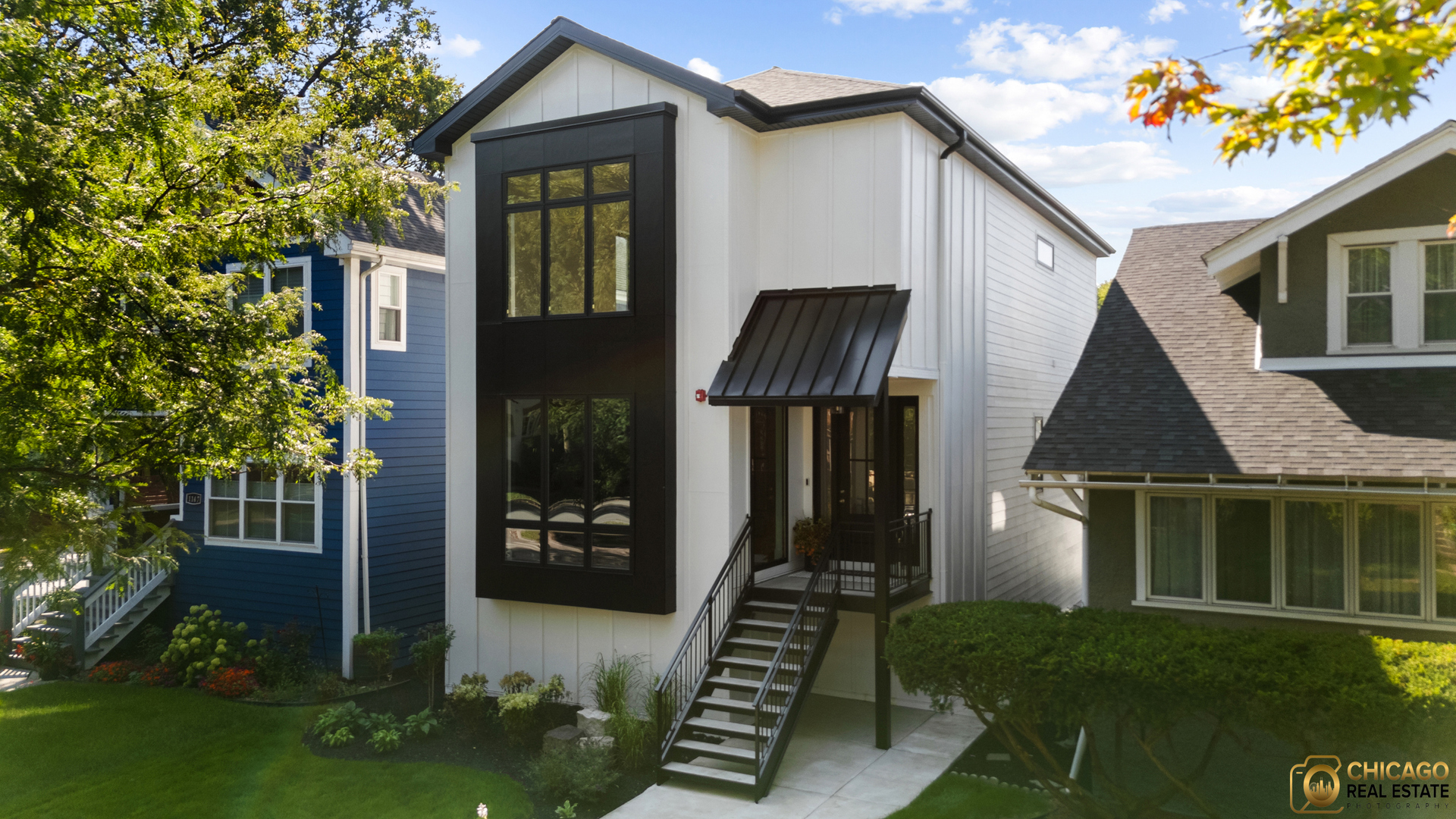 Welcome to this exceptional 3,600 sq. ft. custom-built home in the heart of Oak Park, where timeless design meets cutting-edge energy efficiency. Built to meet the 2021 International Energy Conservation Code (IECC) and Oak Park's 2025 all-electric building requirements, this residence offers unmatched comfort, sustainability, and long-term savings.  A perfect blend of Oak Park charm and modern luxury, this home welcomes you with grand 10-foot ceilings and an open-concept floor plan featuring a chef's kitchen, with Quartz countertops and backsplash, Miele appliance package, soft close cabinets and modern light fixture. A spacious living and dining areas-ideal for family gatherings and entertaining. A separate entry leads to a distinctive ground-floor mudroom with heated floors, and a versatile room that can serve as a home office or additional bedroom. A grand staircase leads you to the second level with a luxurious primary suite, a serene retreat with a spa-like en-suite bathroom, complete with a freestanding bathtub, walk-in shower, and elegant double vanities. On the opposite side, you'll find two bedrooms, a full bathroom, and a convenient laundry room.  The finished lower level includes an additional bedroom, full bathroom, recreation room, storage space, and a second laundry room. Located just steps from Lincoln Elementary, the Oak Park Arts District, Rehm Pool, and Barrie Park, this home offers the perfect blend of community, culture, and convenience. Enjoy local favorites like Lake Street shopping, Classic Cinema, and the architectural legacy of Frank Lloyd Wright. Explore nature at Austin Gardens, shop the farmer's market, or catch a show at Open-Door Theater or FitzGerald's Nightclub.  Dual-zone heating with heat pump furnaces and high-efficiency AC units  Foam insulation throughout all exterior walls and roof for superior thermal performance  LED lighting with smart occupancy sensors and exterior dimming  Zero Energy Ready design, supporting net-zero energy living  Modern Electrical & Plumbing Systems  Brand-new electrical service throughout the home  EV-ready garage with a 50-amp car charging station  Upgraded plumbing including 1.5" copper water service, overhead sewer, perimeter drain tile, and a backup sump pump system  Full fire sprinkler system for enhanced safety  Durable James Hardie siding  Ceiling heights: 10 ft on the main level, 9 ft upstairs, and 8 ft in the finished basement. We're pleased to announce that construction is now complete, and the property is move-in ready - perfectly timed to call it your home for the holidays!