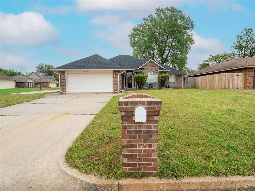 Owner Downsizing! Beautifully updated from top to bottom in 2023, this home blends modern comfort with timeless charm. Recent upgrades include a new roof (Jan 2025), new hot water heater (Aug 2023), new stainless-steel appliances (Aug 2023), updated septic line and clean out (Nov 2025) The open living area features high ceilings, crown molding, and a cozy gas fireplace. The kitchen impresses with marble countertops and a built-in microwave. Corner lot with plenty of room to add your own touch. The spacious main suite offers a large walk-in closet, jetted tub, walk-in shower, and French doors to a finished add-on. Wood-look luxury vinyl flooring extends throughout the home. This property also includes an insulated two-car garage with an ultra-quiet door and an inviting front entry. Every detail is move-in ready—schedule your showing today!Welcome Home!