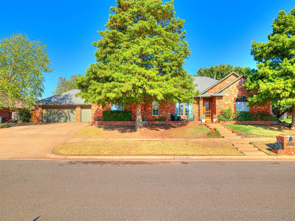 SPACE, FLEXIBILITY & LOCATION! Ideally located directly across from the neighborhood park, pool, and clubhouse, this spacious 4-bedroom, 4-full-bath home offers an abundance of room to live, work, and entertain, with CONVENIENT TURNPIKE ACCESS. The flexible floor plan features 3 living areas, a formal dining room, and a breakfast nook, allowing plenty of options to fit your lifestyle. A beautiful fireplace and built-ins highlight the second living area, which could also serve as a second formal dining space.The kitchen features granite countertops, a coordinating backsplash, an oversized oven, and a skylight that brings in natural light. Enjoy smart home pod lighting in the living spaces, allowing you to adjust lighting levels with voice commands. The spacious laundry suite offers room for up to 3 washer hookups and 2 dryers, plus a built-in ironing board.Storage is abundant throughout, including multiple walk-in closets, hallway cabinets, and two seperate walk ins in the primary suite. The 3-car garage includes an in-ground storm shelter for added peace of mind. A one-year home warranty is included for additional buyer confidence. With generous living spaces, versatile room options, and a prime location near neighborhood amenities and the Turnpike, this home offers space and convenience in one great package!