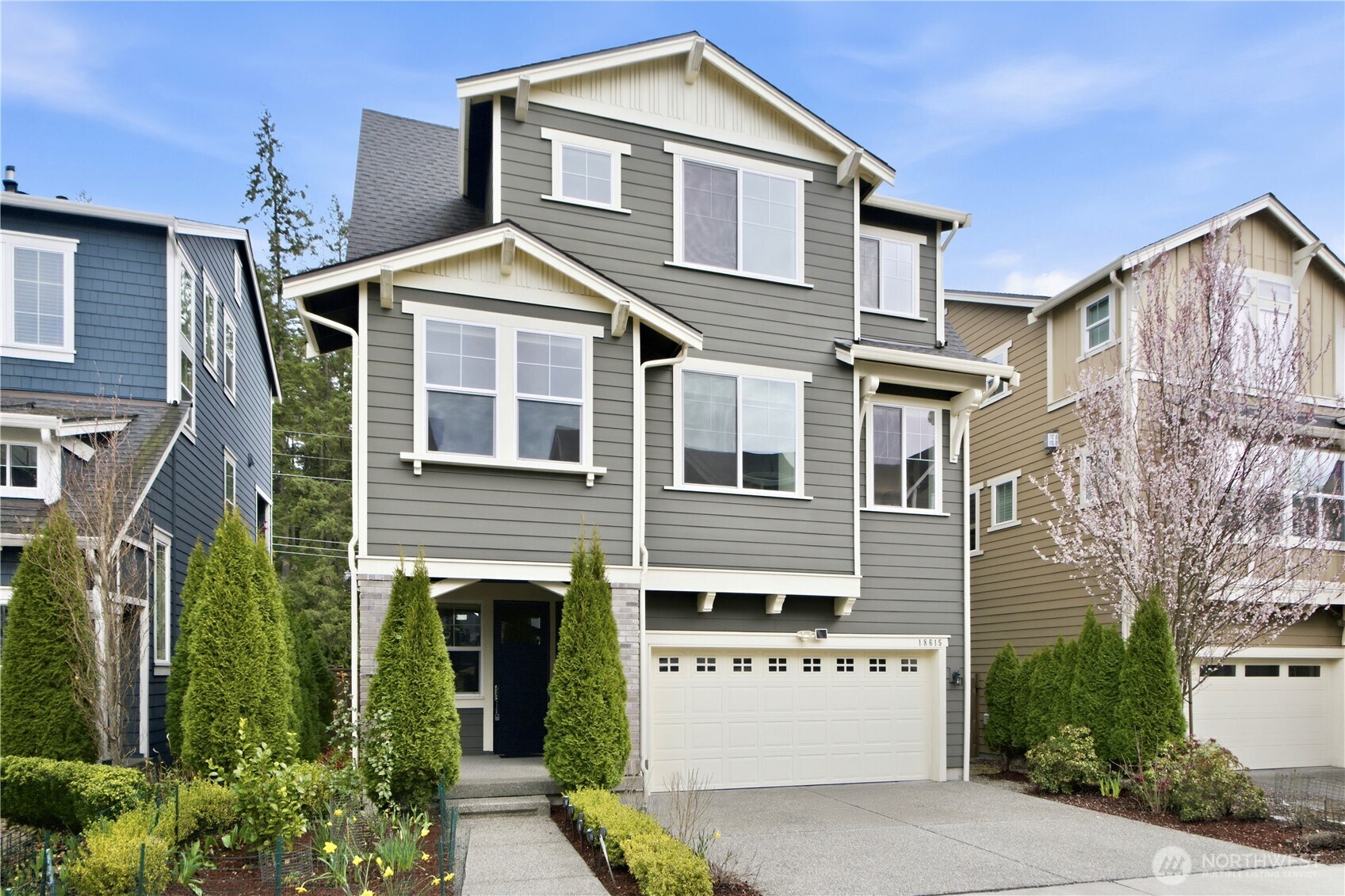 Welcome to Timber Creek and this beautifully maintained 2018 Toll Brothers home in one of Bothell’s most desirable communities. Light-filled and truly move-in ready, this 4-bedroom, 3.5-bath home offers a versatile multi-level floor plan on a level lot backing to a serene 50-acre greenbelt for exceptional privacy and open views. Inside, enjoy sun-filled living spaces and a builder-upgraded kitchen with an oversized quartz island unique to the community. The lower-level bedroom with a full bath is ideal for guests, multi-generational living, or a private office. Community amenities include a private playground, clubhouse, pool, covered outdoor kitchen, lounge areas, trails, and an athletic court. Walking distance to top-rated schools and close to Woodinville, Mill Creek, and Lynnwood. Commuting is easy with a shuttle just 5 minutes away to all major tech hubs and two-way access to major highways. Professionally cleaned, freshly painted, serviced, and pre-inspected for peace of mind. Thanks for showing!