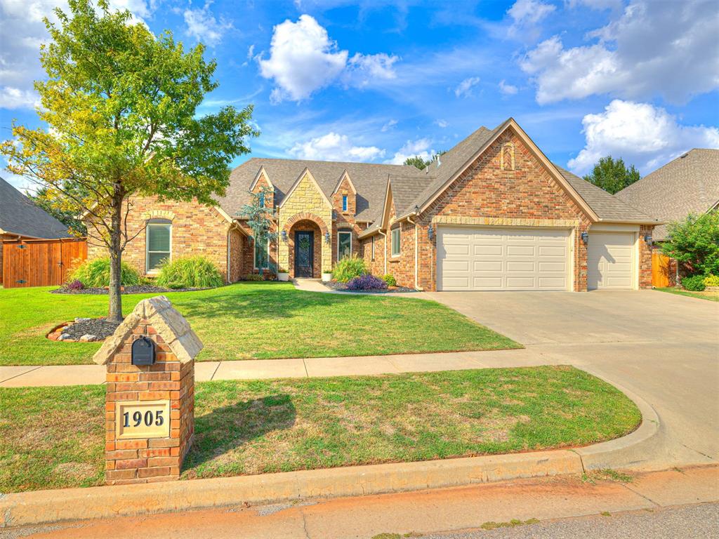 This is where generous living spaces and an exceptional backyard create a home designed for everyday comfort and entertaining.  The main home offers four expansive bedrooms, spacious living areas, a dedicated theater room and an oversized primary suite with vaulted ceiling and abundant natural light. The kitchen features extensive cabinetry, granite countertops, a large island and plenty of workspace, opening naturally to the main living and dining areas. The primary suite provides room to unwind, while the ensuite bath includes dual vanities, a jetted tub and separate tiled shower. Generously sized secondary bedrooms offer plenty of flexibility for family, guests or a home office.  But the backyard is where this property truly separates itself.  A swimming pool with water features anchors an outdoor setting designed for gathering, with a covered patio, pergola with fireplace, multiple seating areas and a substantial outdoor kitchen. Just beyond the pool is a detached fifth-bedroom/pool house suite featuring a private full bath, walk-in closet, separate HVAC and dry sauna, creating a unique space for overnight guests or anyone wanting additional privacy from the main house.  A three-car garage and backyard storage shed add even more practical space. The roof has an impact resistant shingle for added protection from Oklahoma weather.  From movie nights in the theater to evenings by the fireplace and summer afternoons around the pool, this home offers a combination of indoor space, outdoor living and guest accommodations that's difficult to duplicate.  (Main House: 2626 sq/ft. Detached Pool House/5th bedroom: 299 sq/ft).