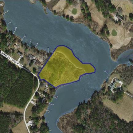 Beautiful 5.2 Acres wooded lot On serene Taylor Creek.  This small residential HOA is a warm delightful private community to live in.  Across from Golf Course for unspoiled natural view of greens and trees. Private road. Abundant wildlife. Build the home of your dreams and awake to unspoiled natural panoramic views ever changing with the day. Build your own private backyard dock and enjoy all the boating and fishing the Chesapeake Bay offers. Join the Eastern Shore Country Club e across the creek  by for private pool, tennis , pickle ball, golf, dinner, lunch and events to complete the  coastal lifestyle you always dreams of. 20 minutes from Onancock restaurants and the new Riverside medical facilities.