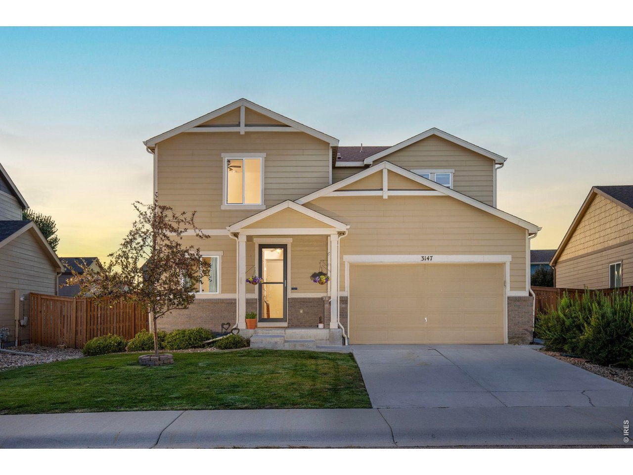 Experience the best of Loveland in this beautifully maintained, affordable home, ideally situated with convenient access to both I-25 and downtown Loveland. The property features fresh updates throughout, showcasing pride of ownership and modern appeal.At the heart of the home is an open-concept kitchen, dining, and living area, complete with stainless steel appliances and a double oven-perfect for entertaining. The spacious primary suite serves as a private retreat, featuring an ensuite bathroom with a double-sink vanity and a generous walk-in closet. The second floor offers added convenience with a large laundry room and a versatile bonus space.The outdoor living area is equally impressive, boasting a massive, fully fenced backyard equipped with a stamped concrete patio, a raised garden area, and two dedicated dog runs. Located within walking distance of local parks and schools, the home is just a 5-minute bike ride from downtown and a 5-minute drive from premier shopping, dining, and the interstate. Schedule your tour today so you do not miss out on this exceptional opportunity.