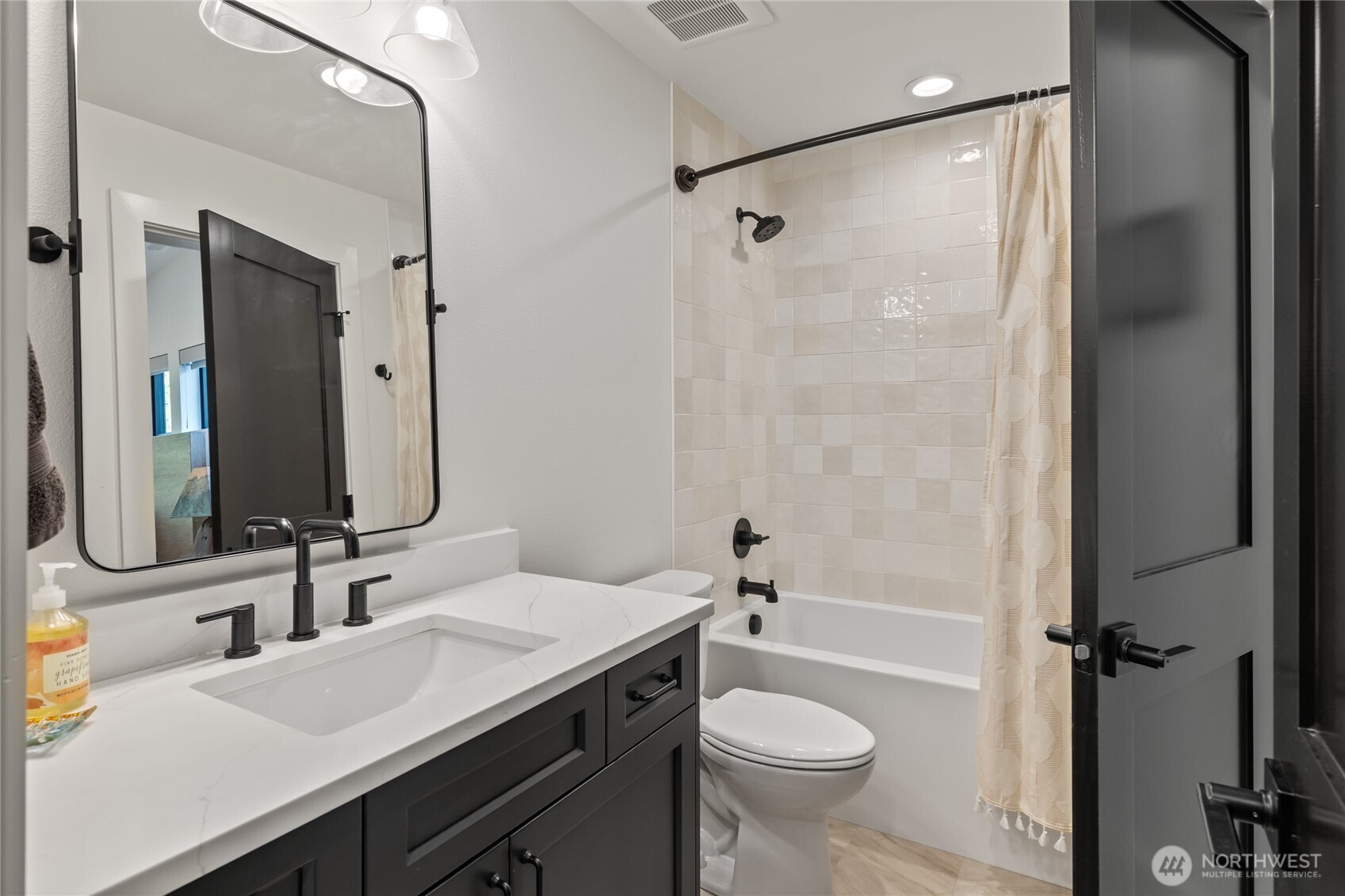 Upstairs Shared Full bathroom with access to the Bonus Room area