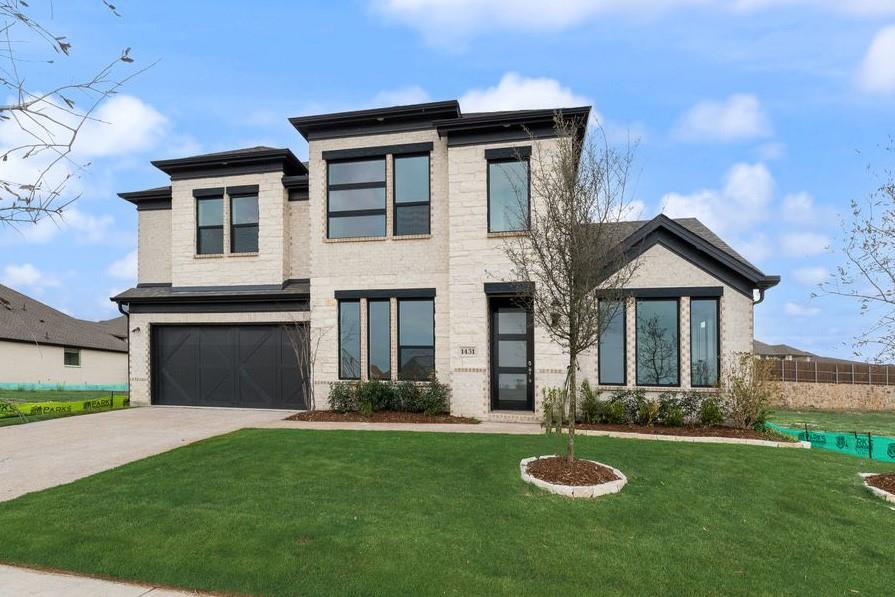 Entertain in style in this all new Grand Home located in Monterra, a premier master-planned community offering exceptional amenities, including a swimming pool, splash pad, scenic bike trails, a park, and pickleball courts. Nestled within the highly acclaimed Rockwall ISD, this beautiful 2-story home features four spacious bedrooms and 6 living spaces.The open-concept family room showcases wood floors and a two story fireplace with a wet bar and a wine storage with glass walls. The chef’s kitchen is complete with a large island, Omegastone slab countertops, elegant white Shaker cabinets, deep full-bowl sink, stainless steel appliances, a commercial style 8 burner gas cooktop with double ovens and a commercial vent hood, pots and pans drawers, a walk-in pantry, a built-in trash drawer.A flexible layout provides space for a formal living room or dining, a home office, a downstairs media room, while upstairs there is a gameroom plus a bonus room for entertainment space. Custom finishes include 8-foot doors, pre-wiring for flat-screen TV, and wood flooring. The primary suite offers a luxurious retreat with a freestanding soaking tub, glass-enclosed shower, dual sinks, and wood floors in the bedroom.Energy efficiency is built into every detail with Energy Star certification, R38 insulation, and a tankless water heater. Enjoy the perfect blend of comfort, style, and convenience—just minutes from Lake Ray Hubbard, with abundant shopping and dining nearby.