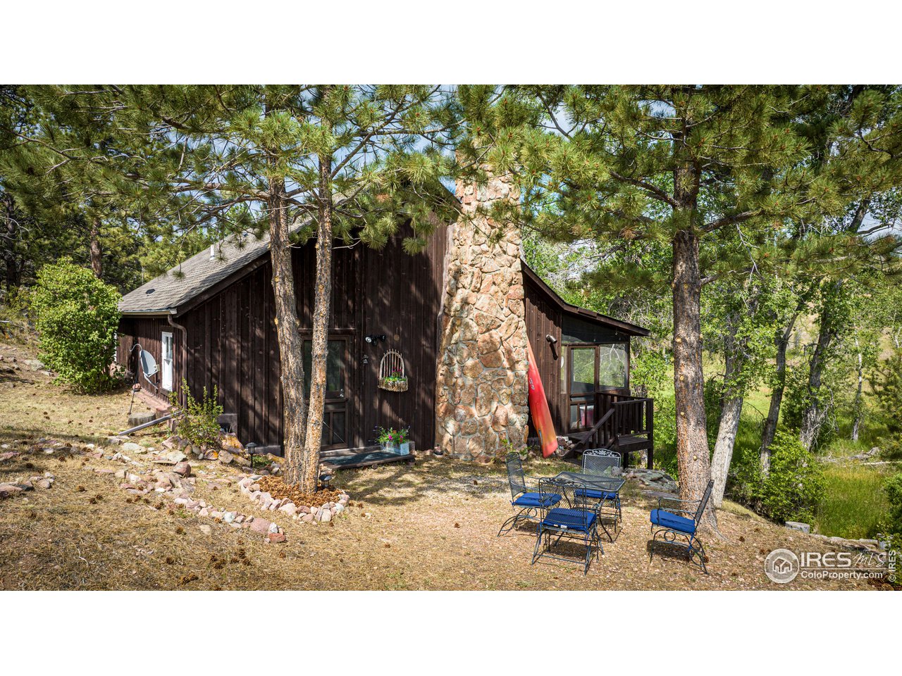 Call agent for more info. Another gem in the Meadow Creek part of Phantom Canyon Ranches! There are 35 deeded acres with a 3 bedroom 1 bathroom cabin, yet the amenities are of a large ranch with private access to many recreational activities. This low maintenance property is a perfect set up for anyone wanting to escape the hustle and bustle. This 3 bedroom cabin sits on 35 acres with Meadow creek meandering right out the front porch. This cabin has been updated and cared for by its owners, the larger open kitchen and living room is highlighted by large moose antler chandeliers and large windows that look out onto the fully screened front porch. Three bedrooms (two large and one small) on the main level and a large loft area make this one of the larger cabins. The cabin is serviced by propane and electric, septic vault and water is delivered by the property's caretaker into a cistern (water delivery can be delayed by snow/ice on the access road). High Speed internet is available (with use of MiFi or satellite dish). The property is in the Meadow Creek parcel of Phantom Canyon Ranches. Phantom Canyon Ranches (PCR) has over 8,000 acres located around Halligan Reservoir and the North Fork of the Cache La Poudre River.