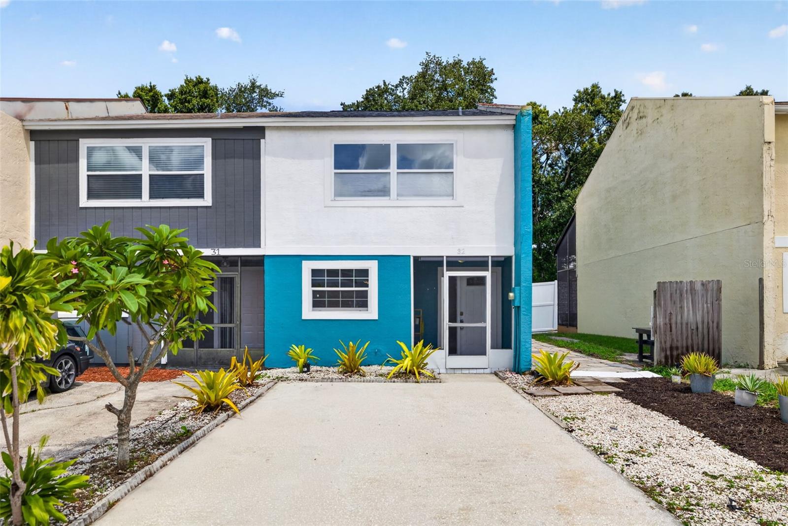 If some of your priorities are good food, shopping, hitting first class beaches, enjoying nature and then being able to come home to your nicely updated, AFFORDABLE, low maintenance home, this 2 bed/ 1 1/2 bath, corner unit townhome in the Tall Pines neighborhood of Largo, FL is ready for you!........It was freshly painted inside 2026, HVAC 2018, updated Kitchen 2026, updated bathrooms 2024, Refrigerator 2024, Water Heater 2024, Roof 2017 and more. Be sure to request a copy of our digital Property Info Book for all the details........Both bedrooms are spacious and the washer/dryer closet is conveniently located right off the bedrooms.........One of the shining jewels of this home is your screened in back porch with a grand vaulted ceiling. It is a special place to relax, entertain and enjoy your slice of paradise. Put up a fence on the right side of the property and you will have complete privacy with safe space for your pets to roam. Your large shed will hold all those outdoor lifestyle extras for you.......FOR THE WIN: NO HOA FEES, NO CDD FEES, NO FLOOD INSURANCE required and no rental restrictions! Just like a single family home, you are responsible for for all care of the home and property......This home is truly the sweet spot between convenience and the Florida lifestyle. You have everyday convenience of shopping, groceries, restaurants & services. An outdoor lifestyle of parks (Eagle Lake a fan favorite is only 2 miles away) Pinellas Trail & award winning Gulf beaches (8-20 miles away. Easy connections to US-19, St Pete, Tampa, PIE and TPA............Be sure to schedule your appointment today.
