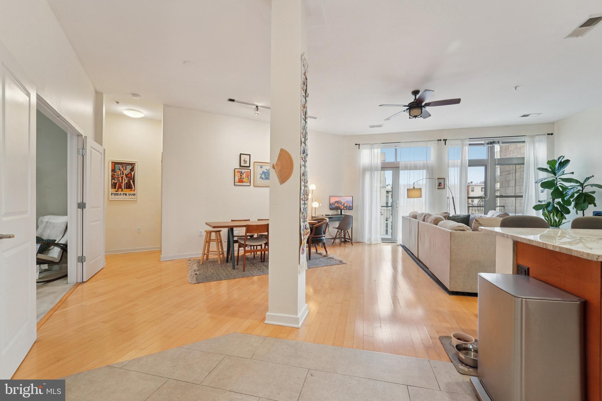 This modern condominium in the heart of Mount Vernon includes one deeded garage parking space and is located just three blocks from Penn Station, offering convenient access for commuting and travel.The one-bedroom plus den layout features state-of-the-art appliances, a large walk-in closet, an open shower with dual shower heads, private gym access within the building, a private balcony overlooking the courtyard, and Amazon lockers available to residents for added convenience.The location also provides close proximity to cultural attractions including the Walters Art Museum, Meyerhoff Symphony Hall, and The Charles Theatre, along with a variety of nearby restaurants, cafés, bakeries, and entertainment options such as Meera Collective, The Helmand, Roggenart, Dooby’s, Ash Bar & Blooms, Coral Wig, and Sammy’s.